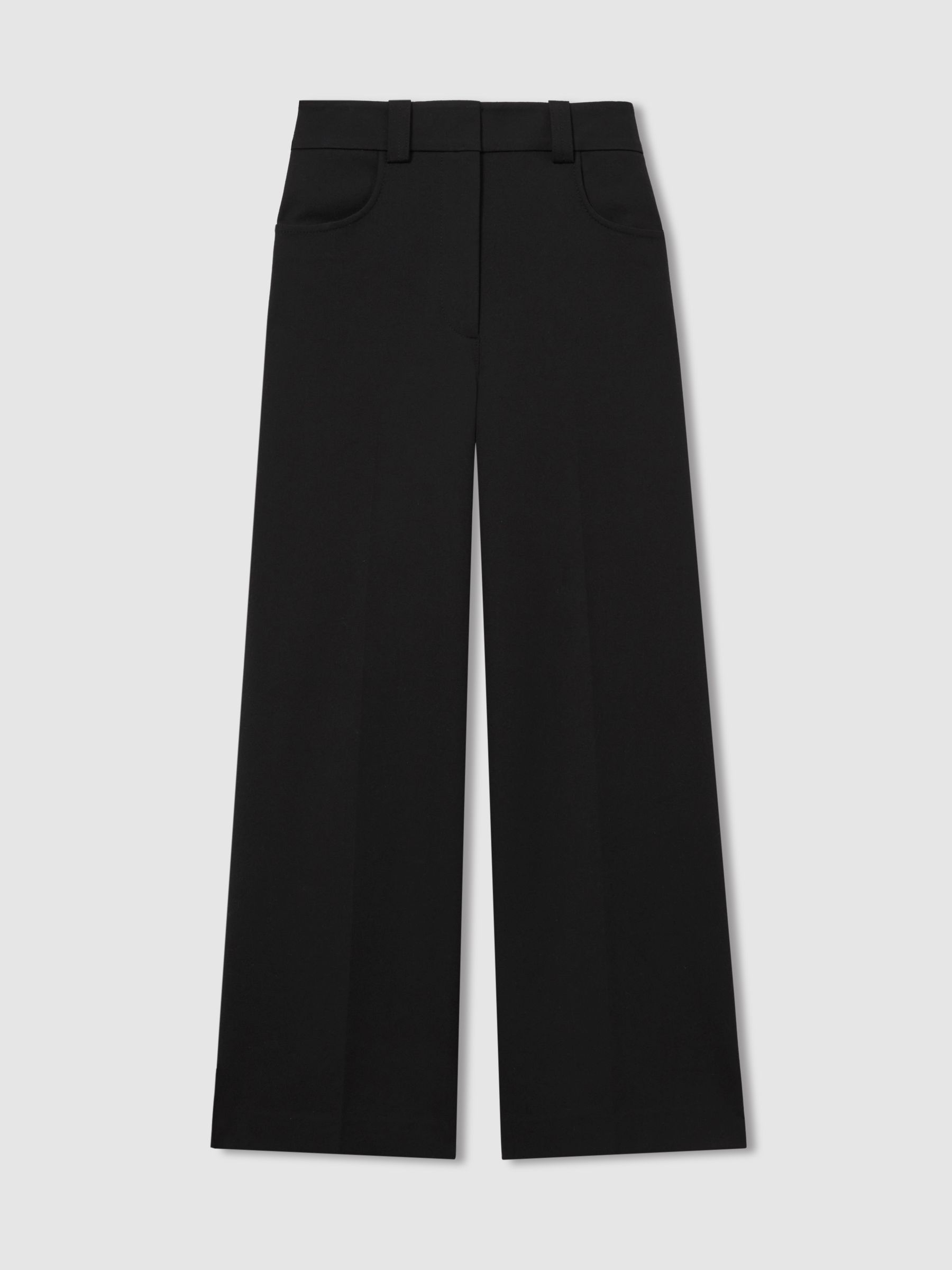 Petite Twill Culotte Trousers in Black