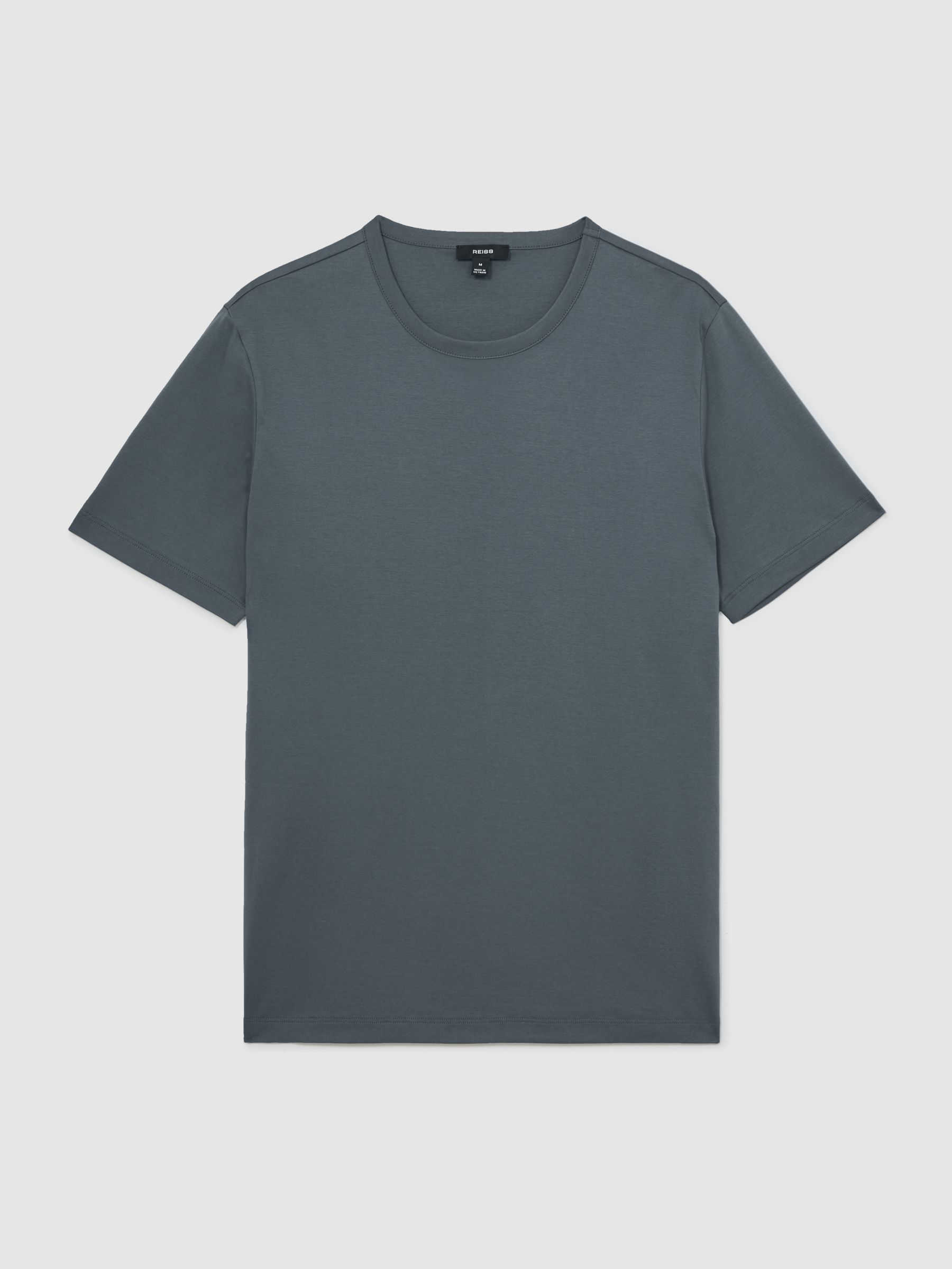 Airwater-Cotton Crew-Neck T-Shirt in Airforce Blue