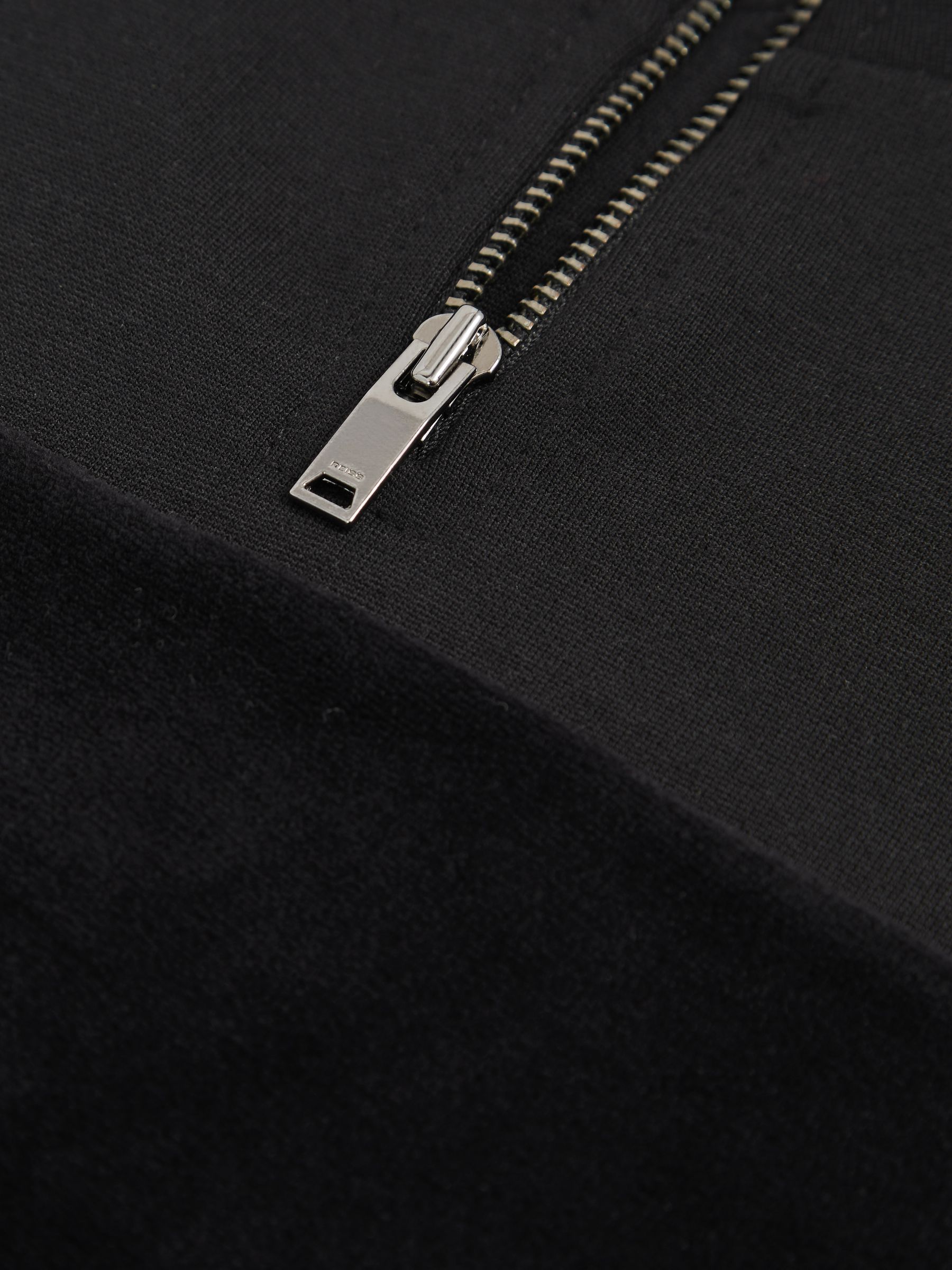 9-13 yrs Interlock Velour-Panel Zip Sweatshirt in Black