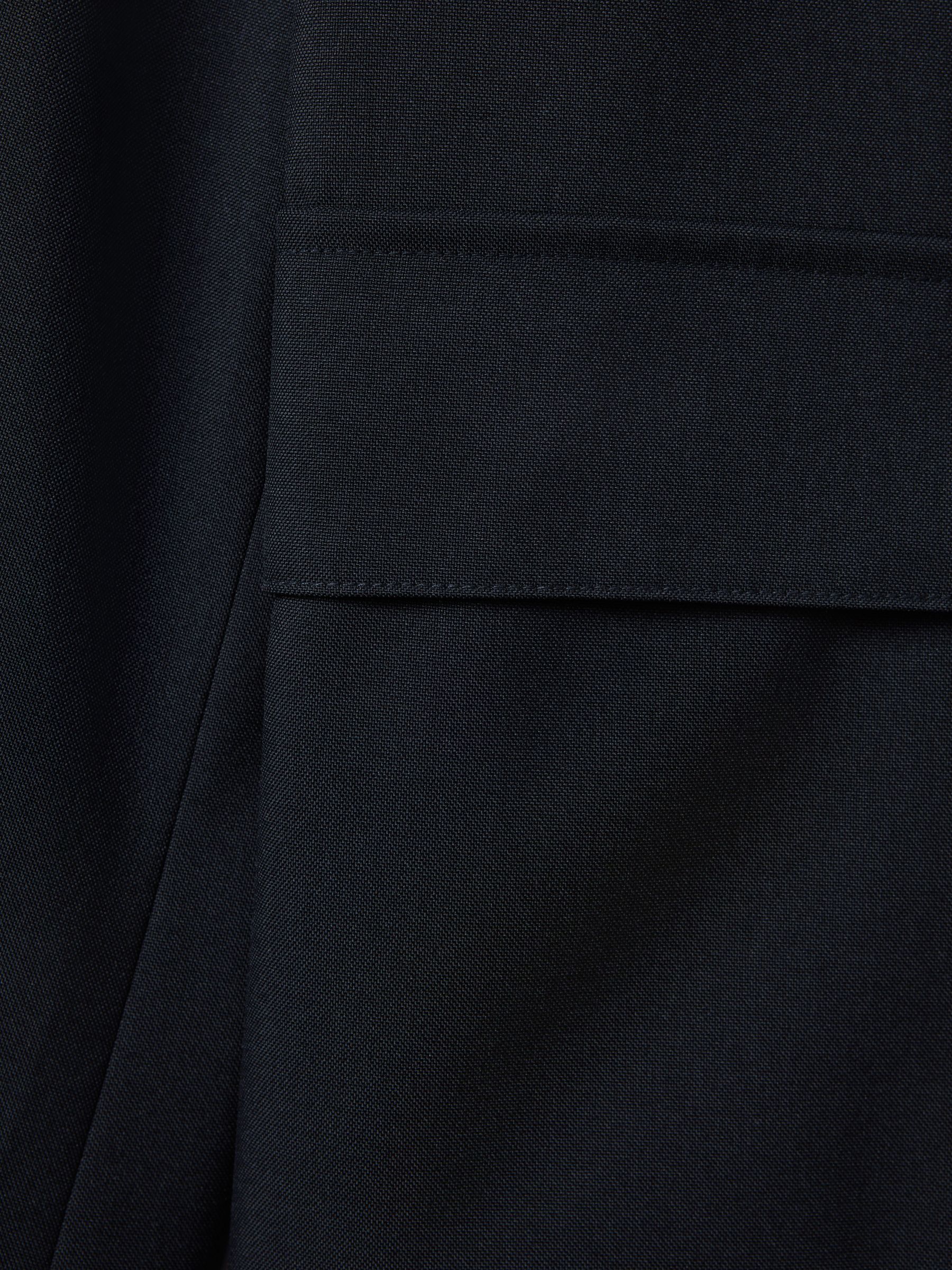 Funnel Neck Zip-Through Jacket in Navy