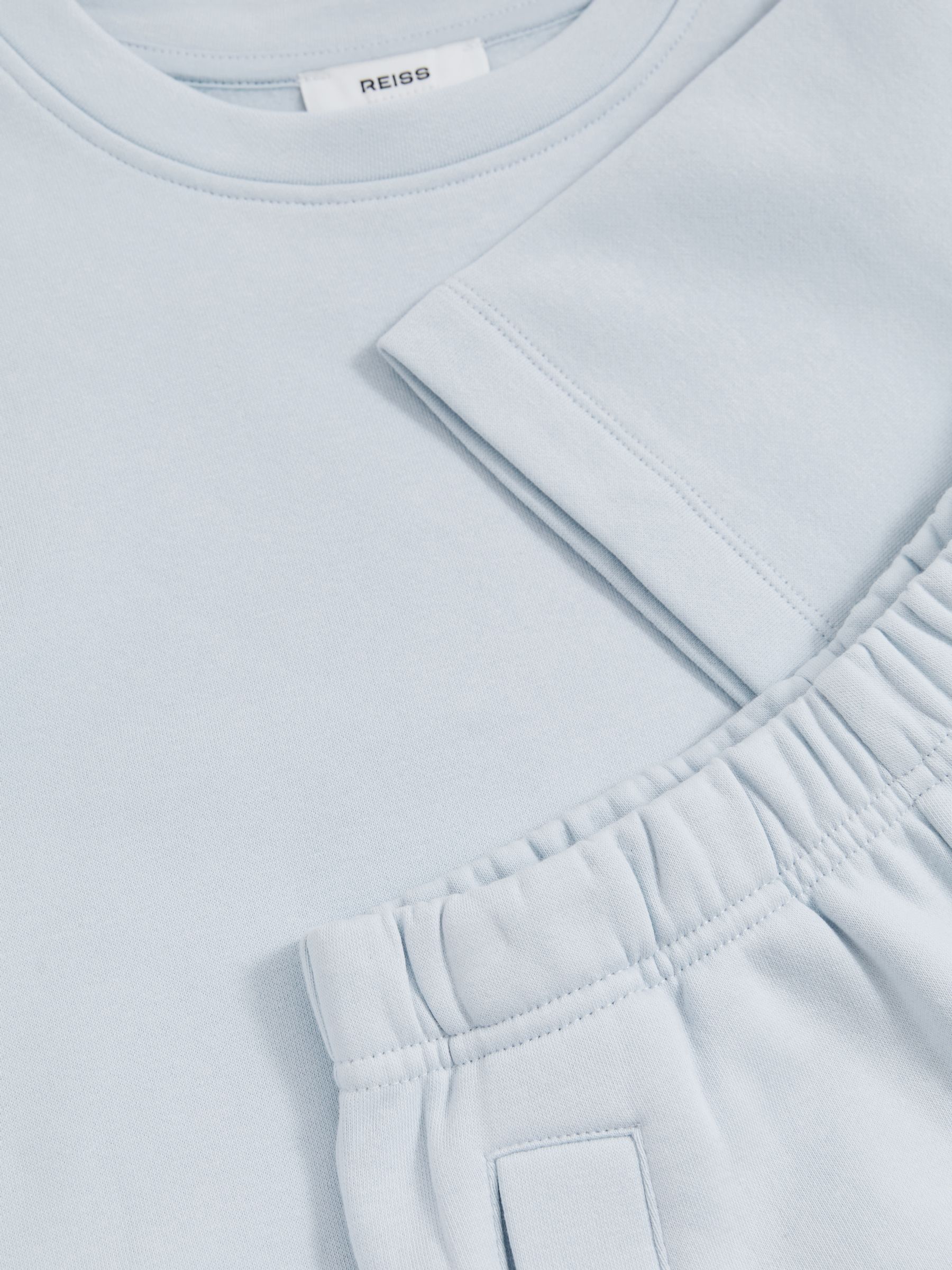 4-9 yrs Cotton-Blend Sweatshirt And Shorts Set in Blue