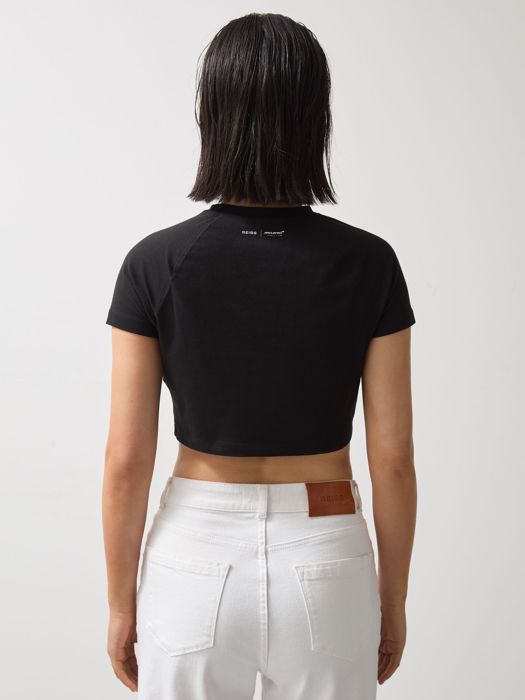 McLaren F1 Team Cropped Logo T-Shirt in Black