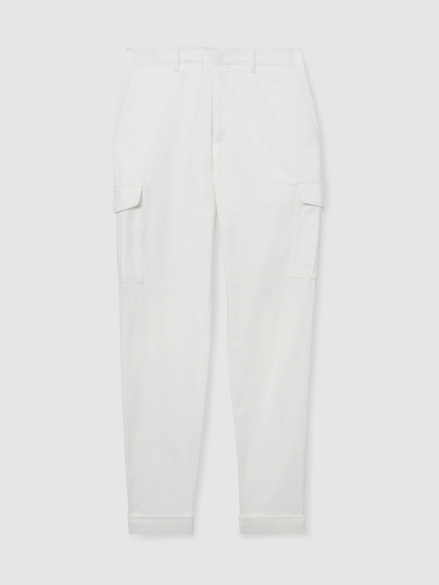 Atelier Cotton-Moleskin Cargo Trousers in White