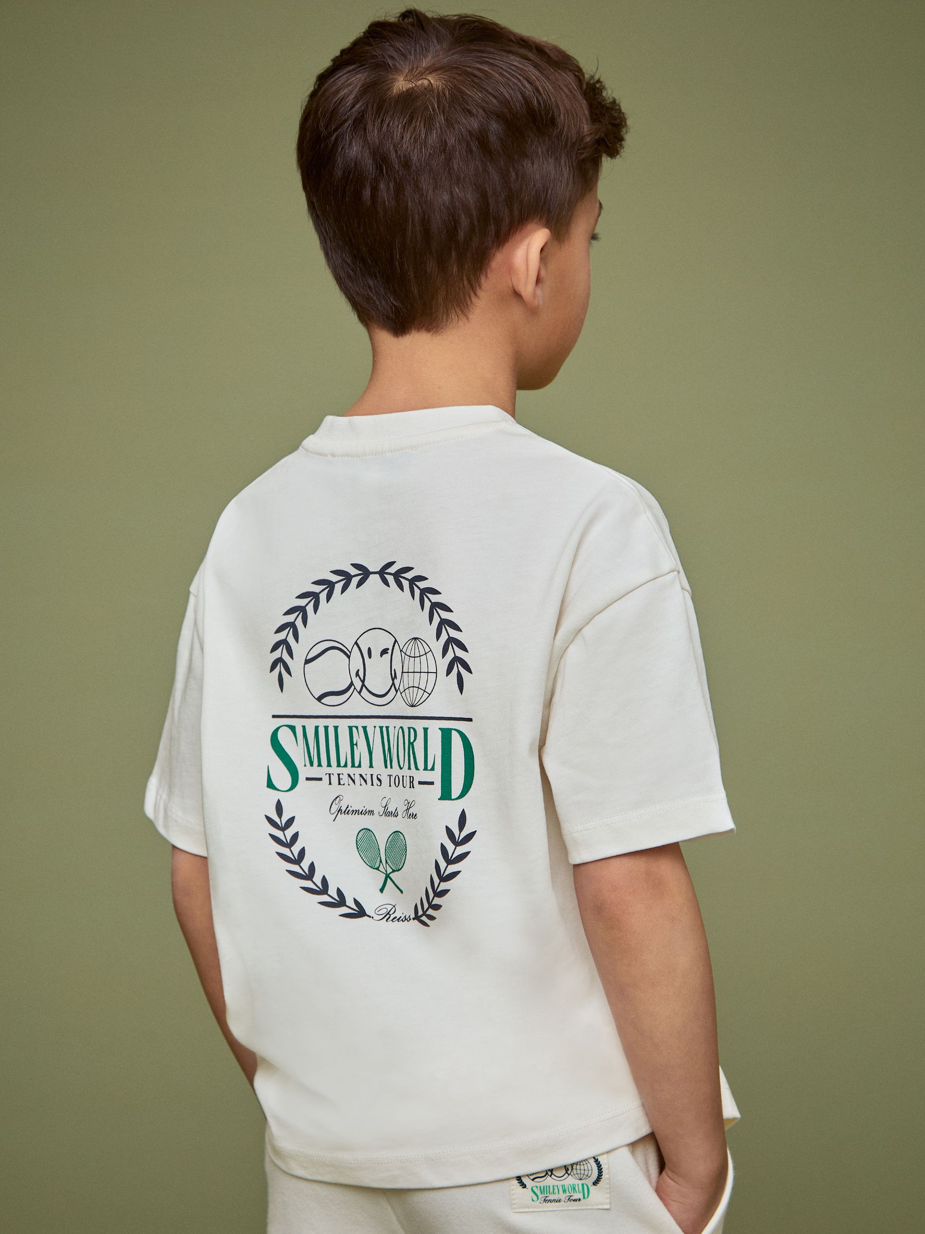 13-14 yrs SmileyWorld | Reiss Oversize T-Shirt in White