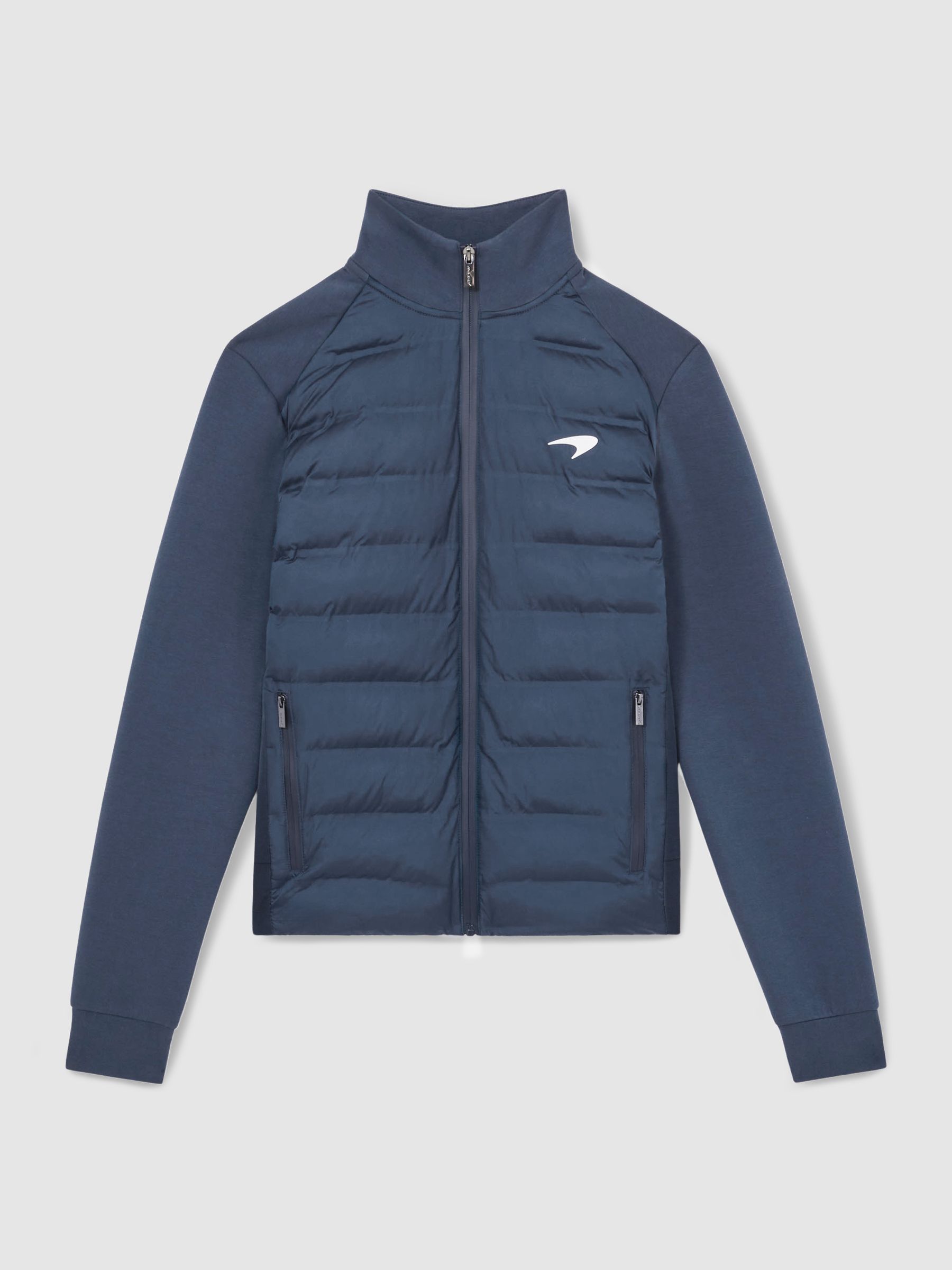 McLaren F1 Team Quilted Hybrid Jacket in Airforce Blue