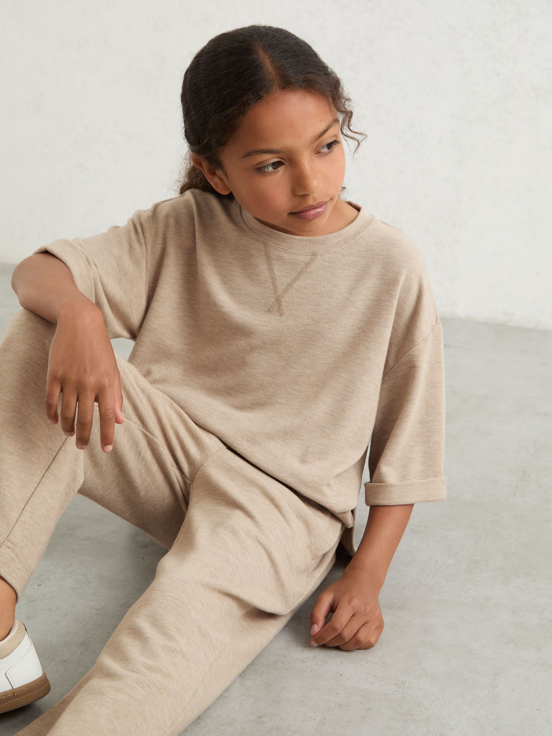 3-9 yrs Top And Trousers Lounge Set in Oatmeal