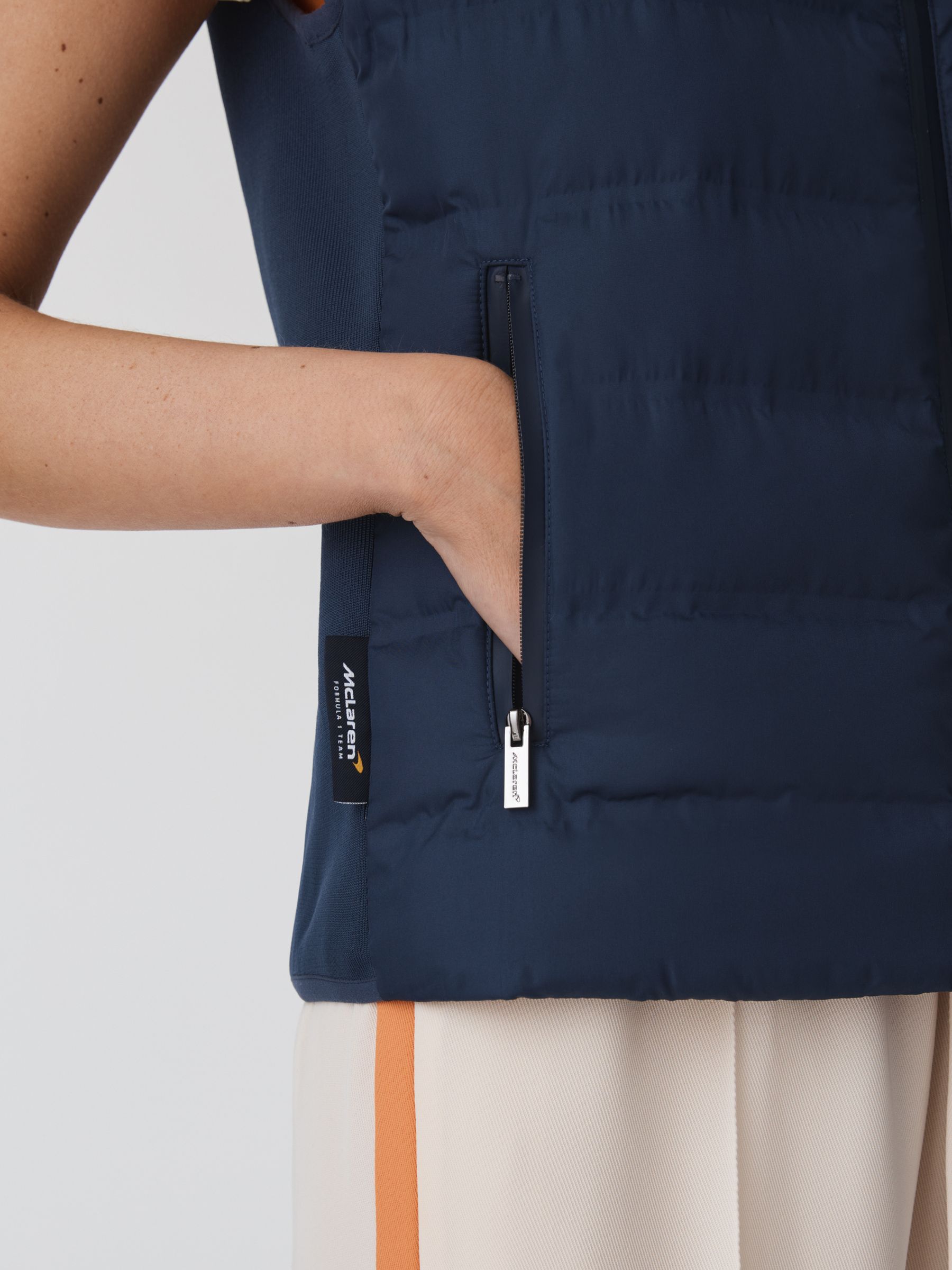 McLaren F1 Hybrid Quilt and Knit Gilet in Airforce Blue