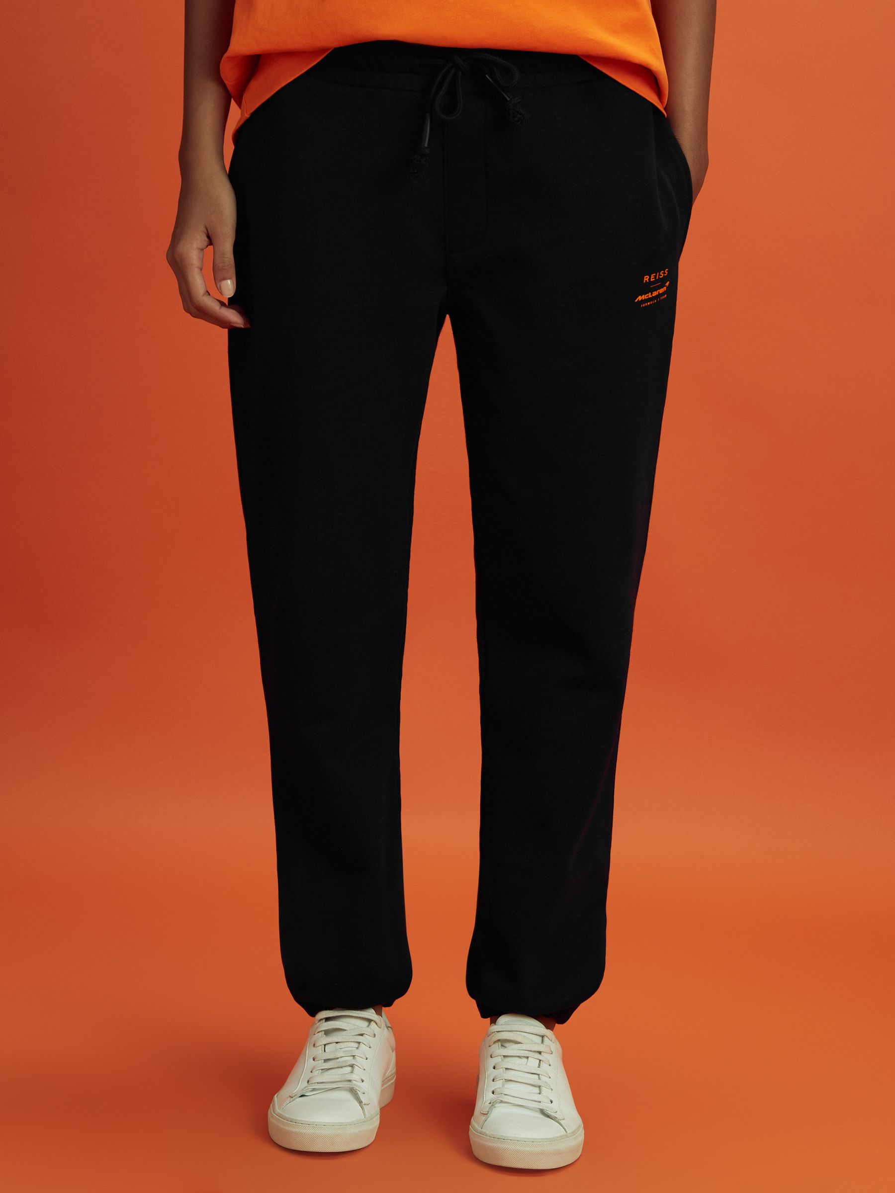 McLaren F1 Cotton Drawstring Joggers in Black