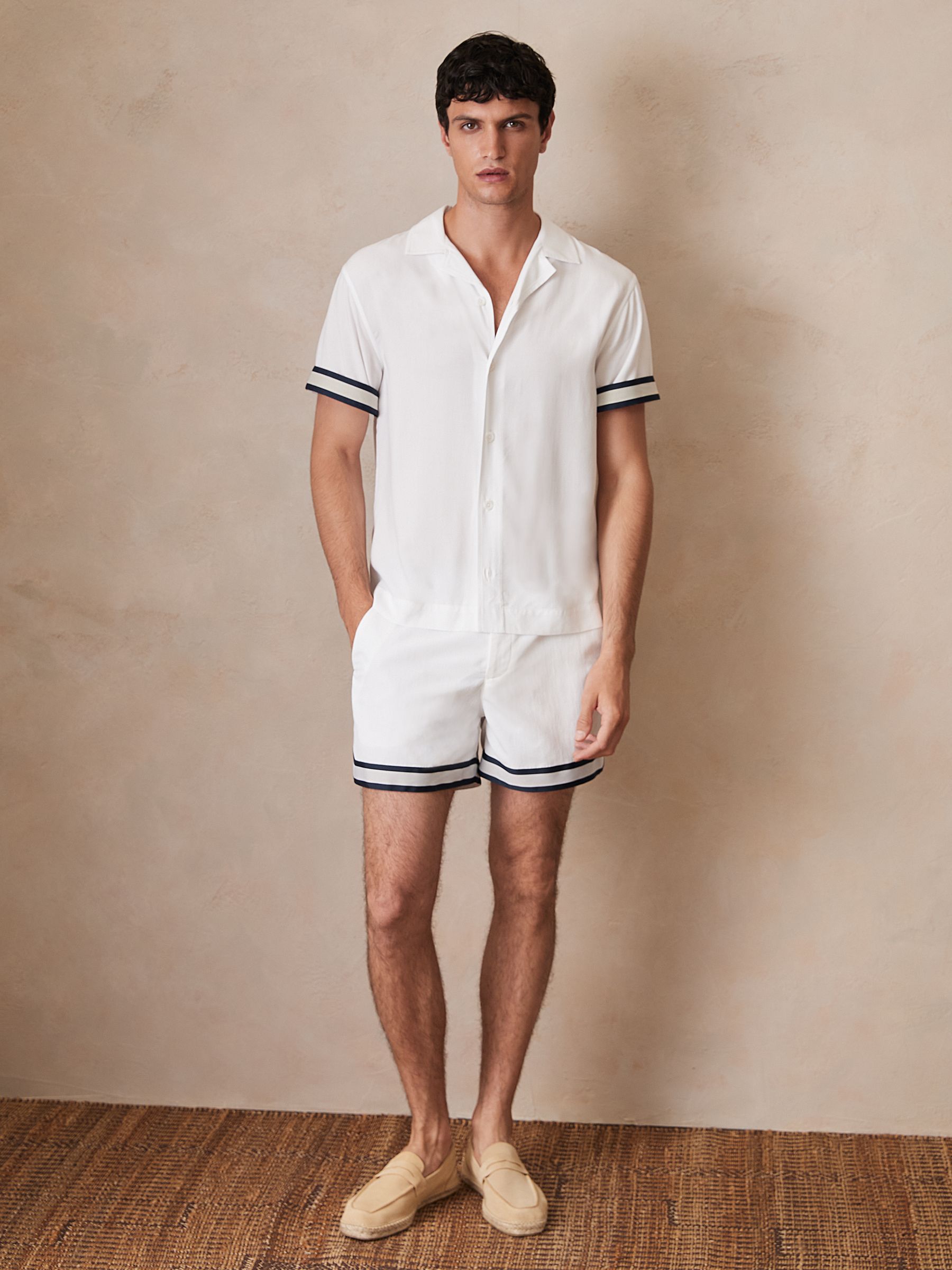 Reiss | Ché Stripe-Cuff Shirt in White