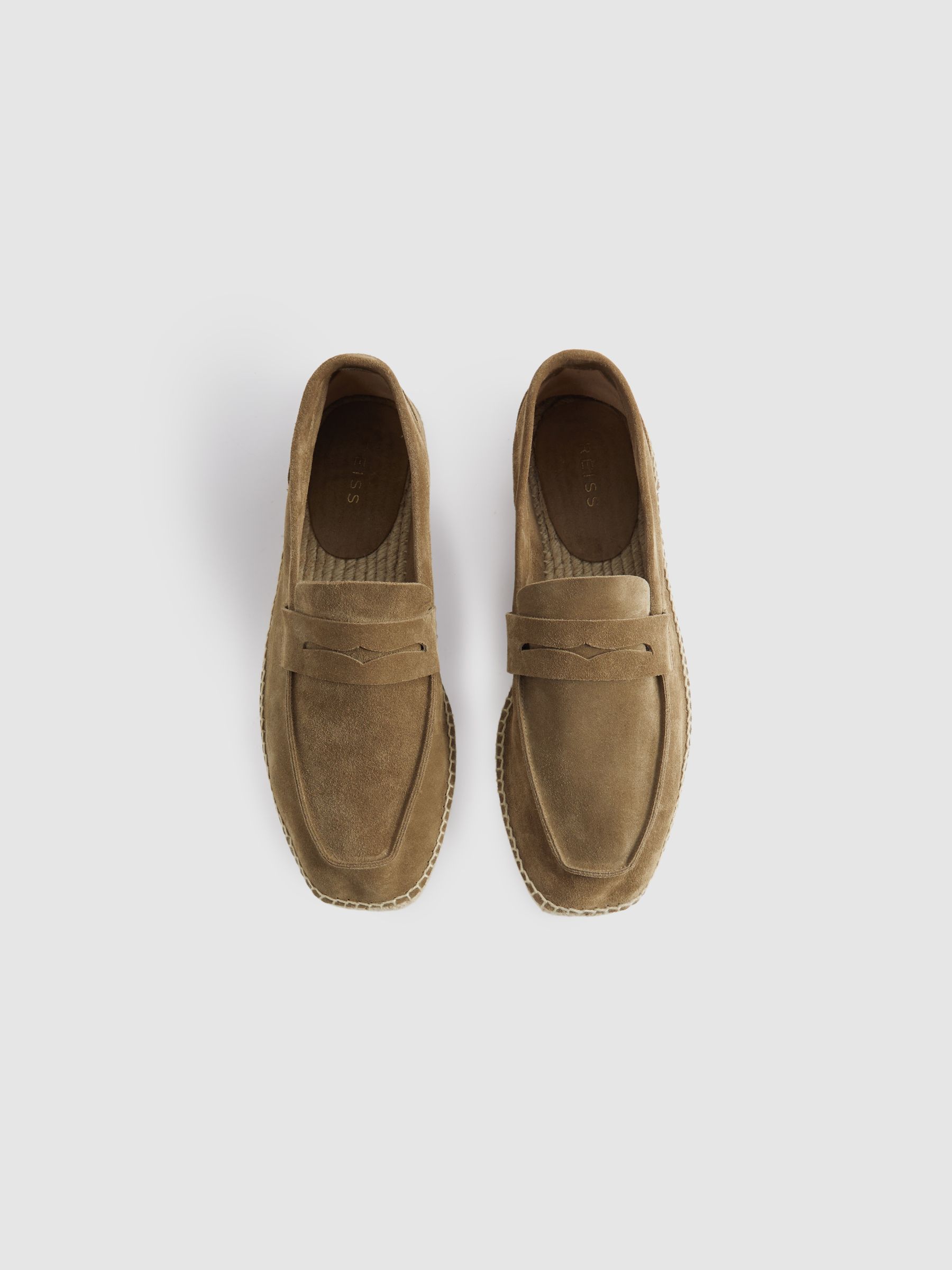 Suede Espadrilles in Stone
