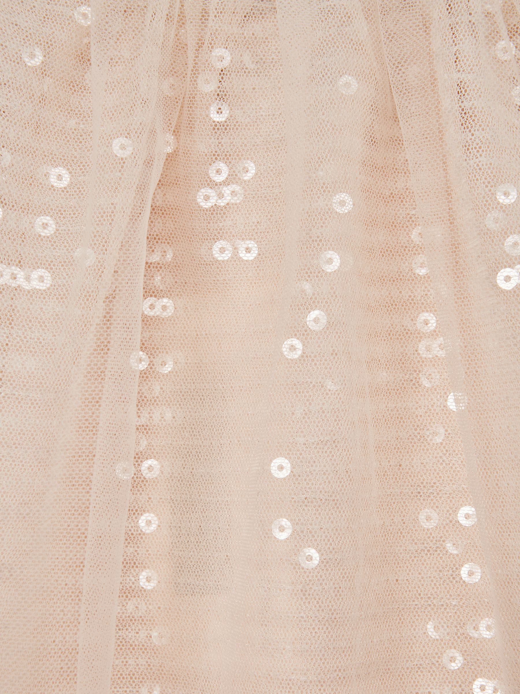 4-9 yrs Sequin Midi Skirt in Pale Pink