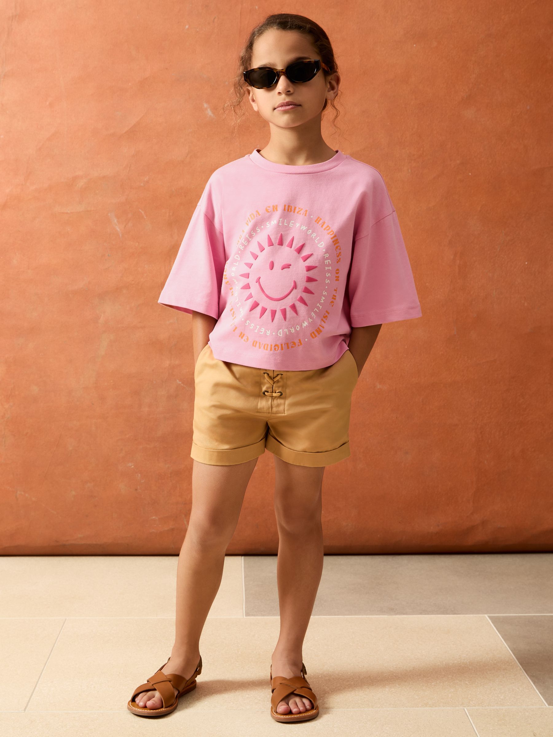 9-13 yrs SmileyWorld | Sun-Print T-Shirt in Pink