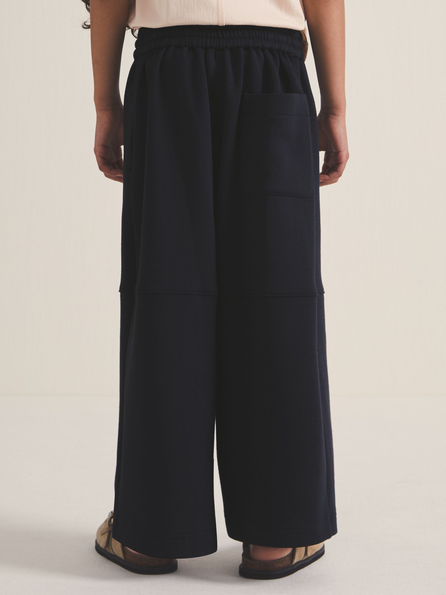 4-9 yrs Reiss | Les 100 Ciels Wide-Leg Joggers in Navy