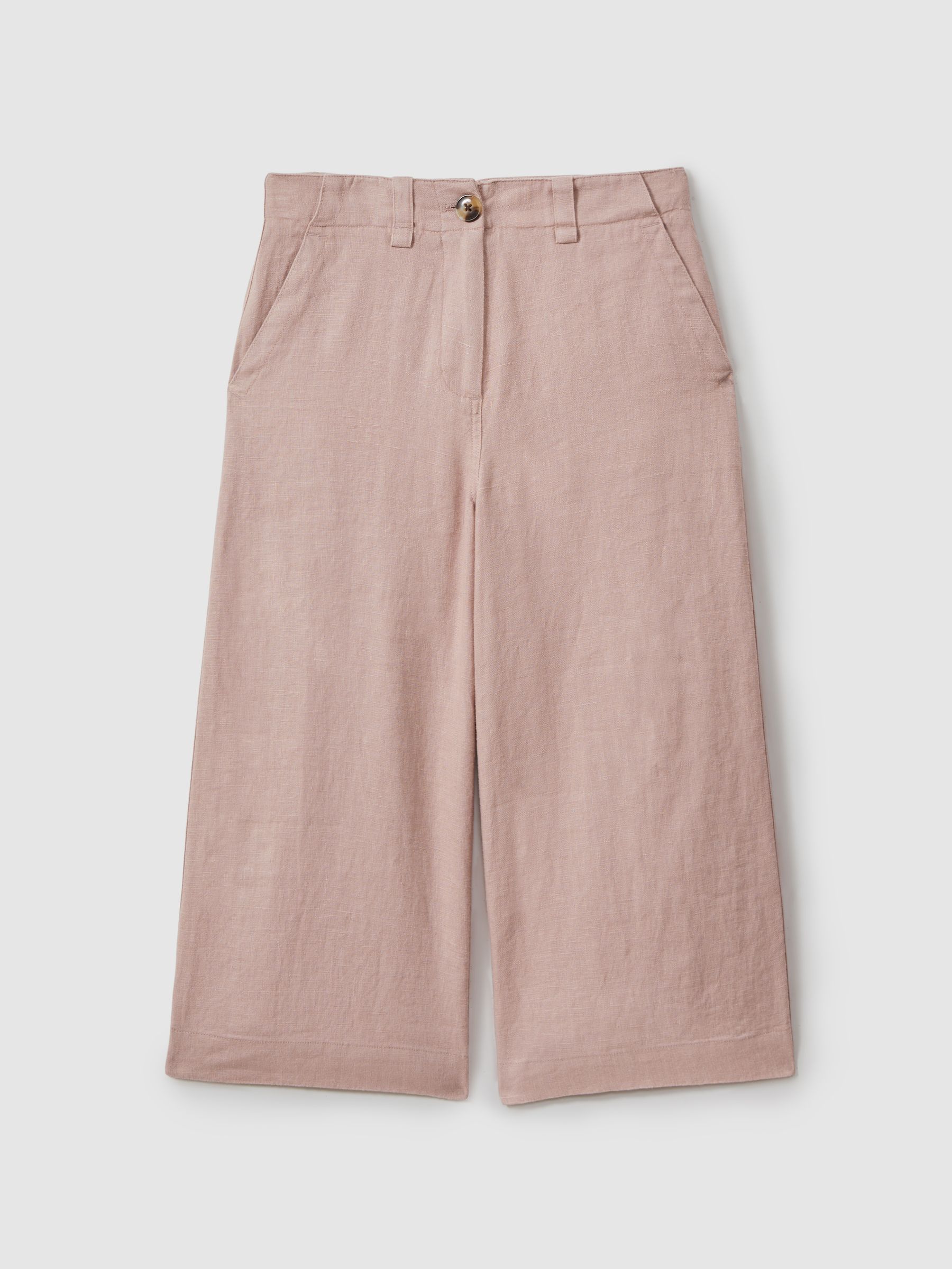 4-9 yrs Linen Loose Fit Trousers in Pink