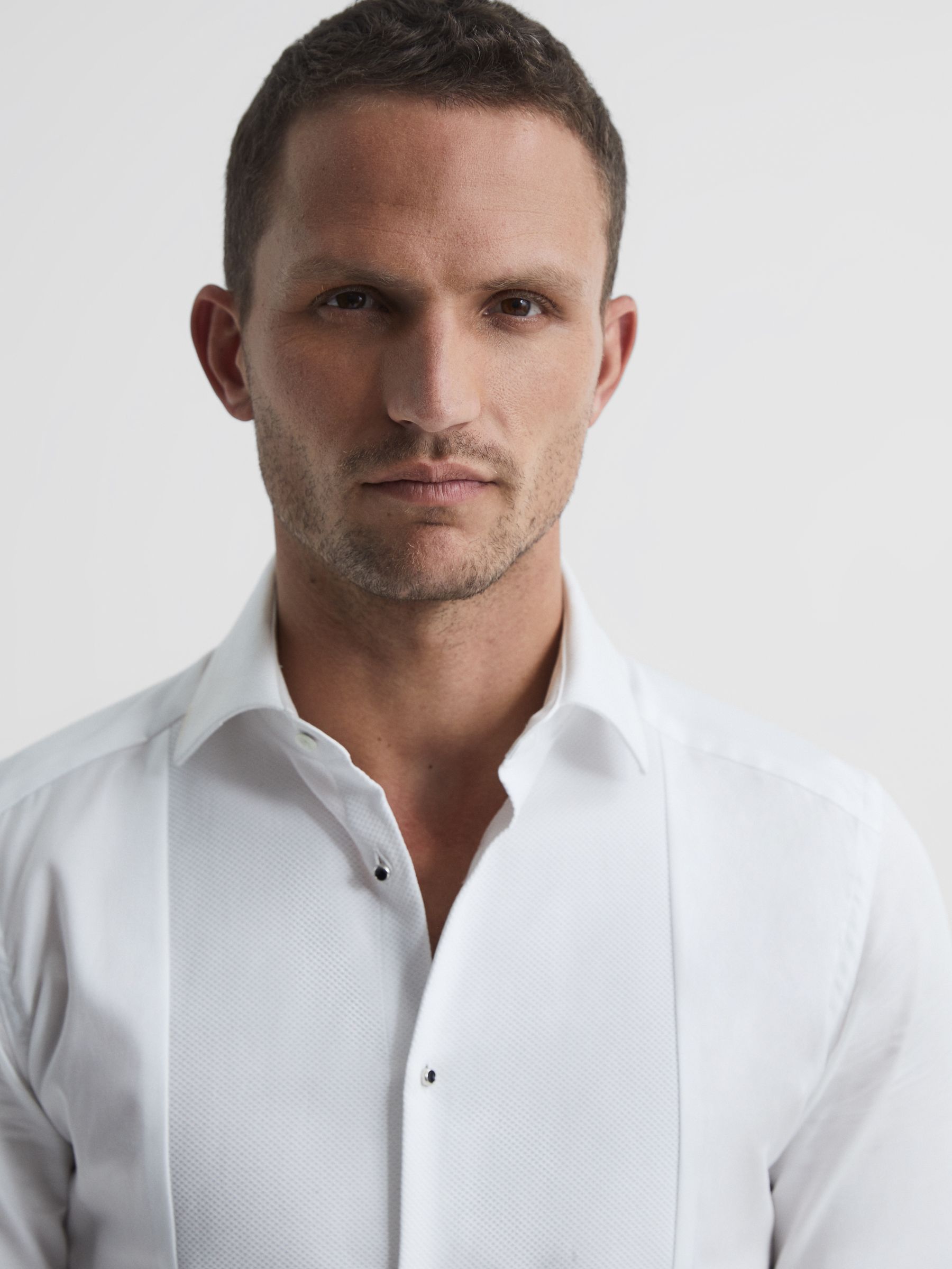 Slim Fit Dinner Shirt in White