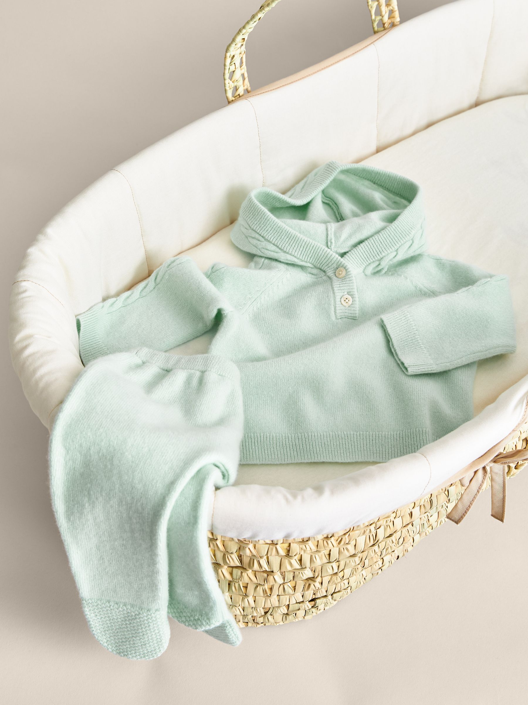 100% Cashmere Hoodie And Leggings Set in Mint