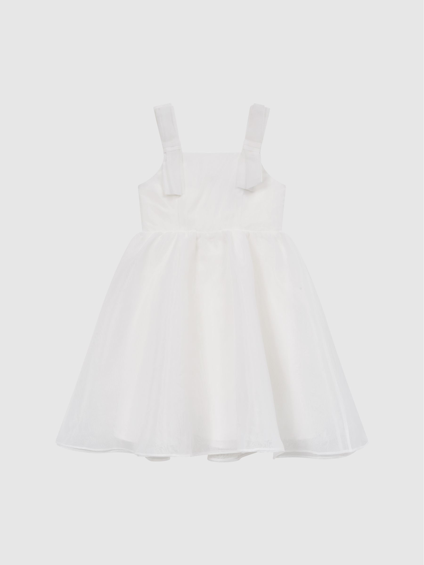 Tulle Strappy Occasion Dress in Ivory