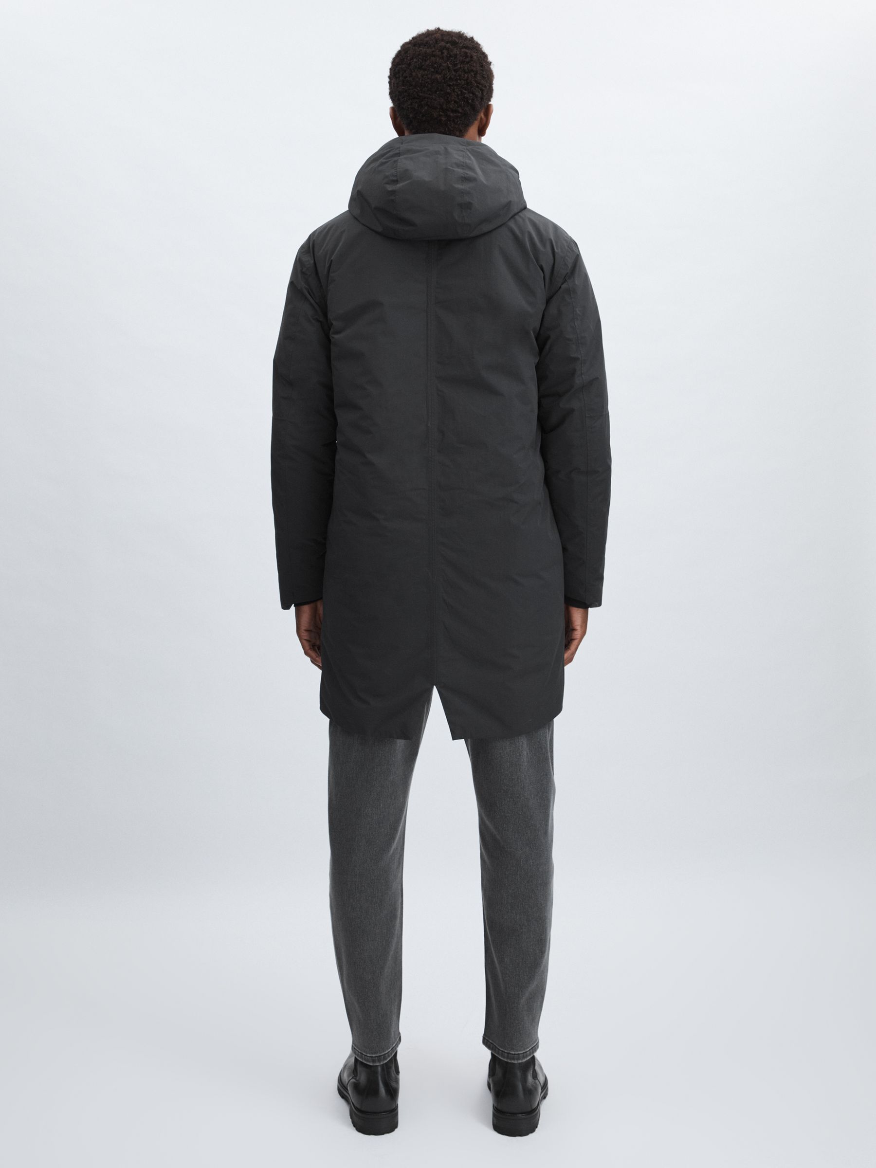 Scandinavian Edition Hooded Padded Parka in Black