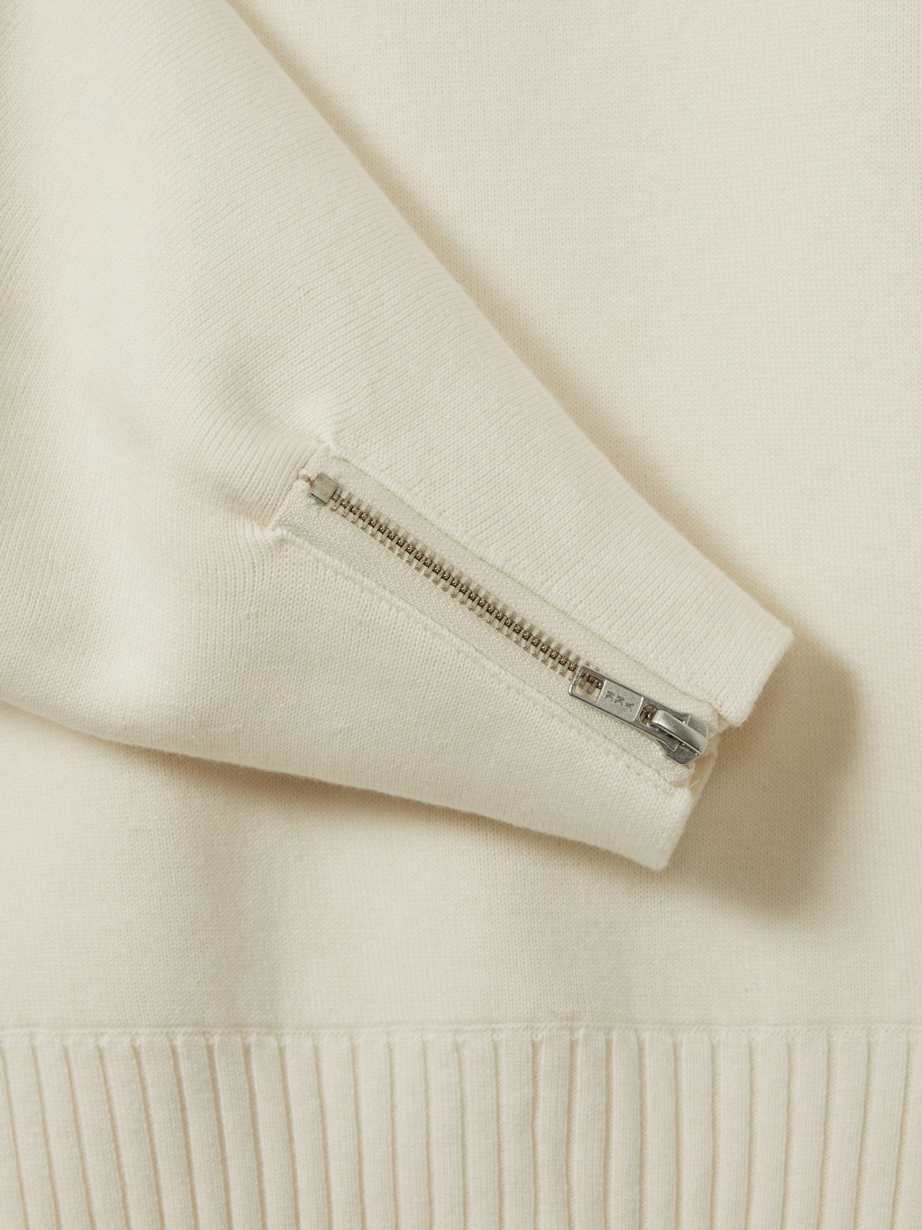 Florere Wool Blend Boxy Blouson Sleeve Jumper in Vanilla