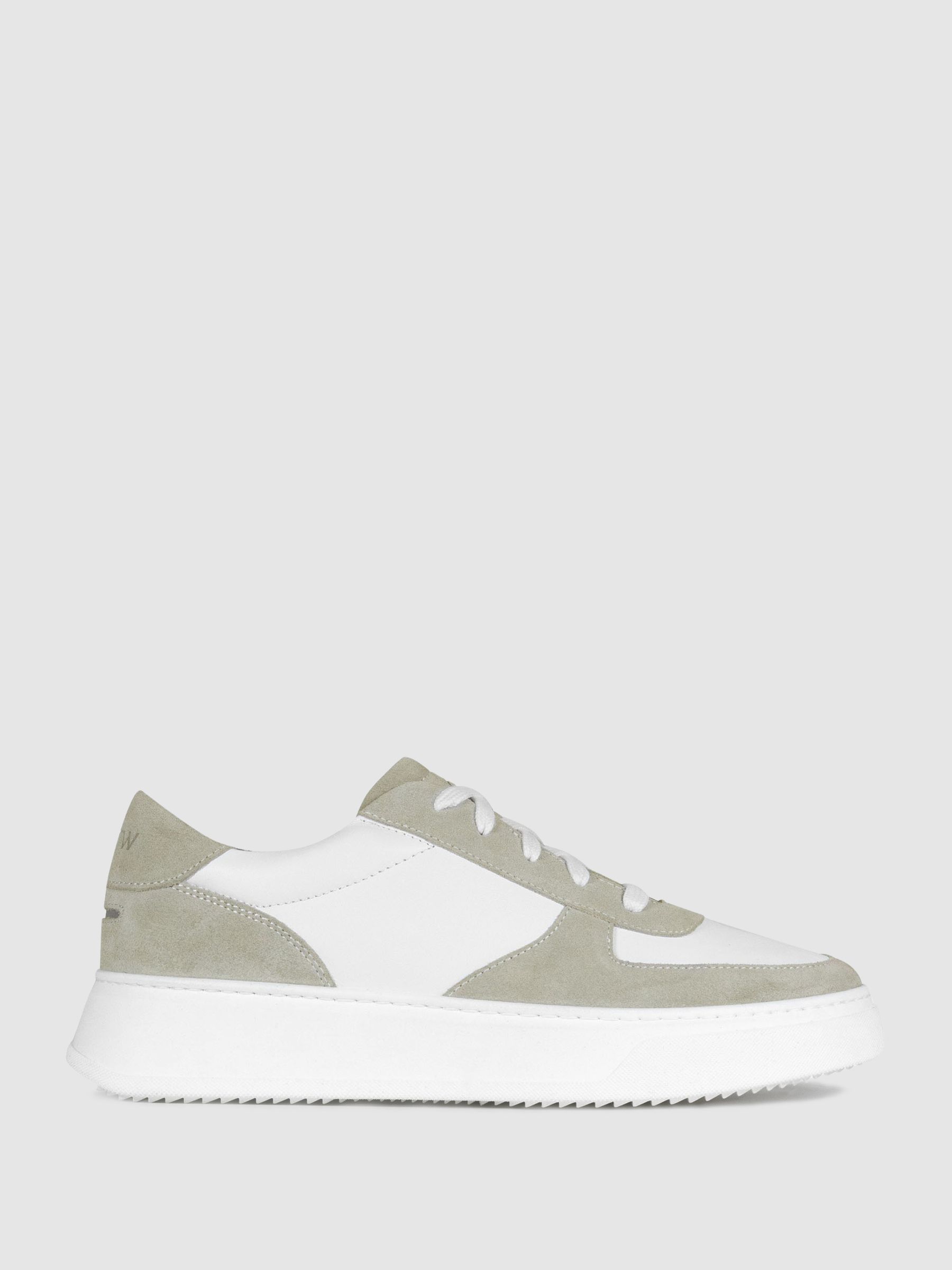 Unseen Footwear Leather Marais Trainers in Off White