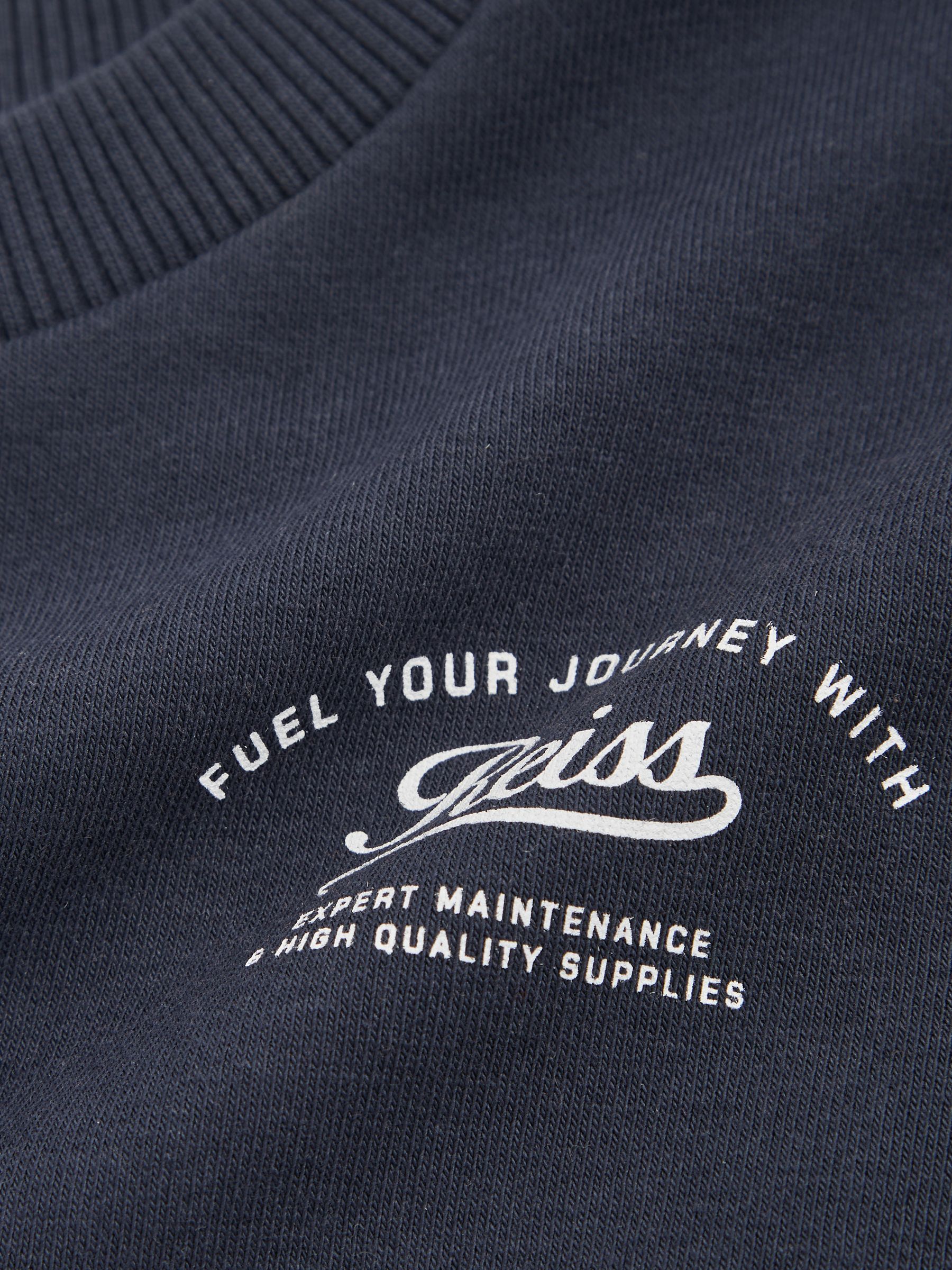 13-14 yrs Cotton Blend Motor Cars Sweatshirt in Washed Blue