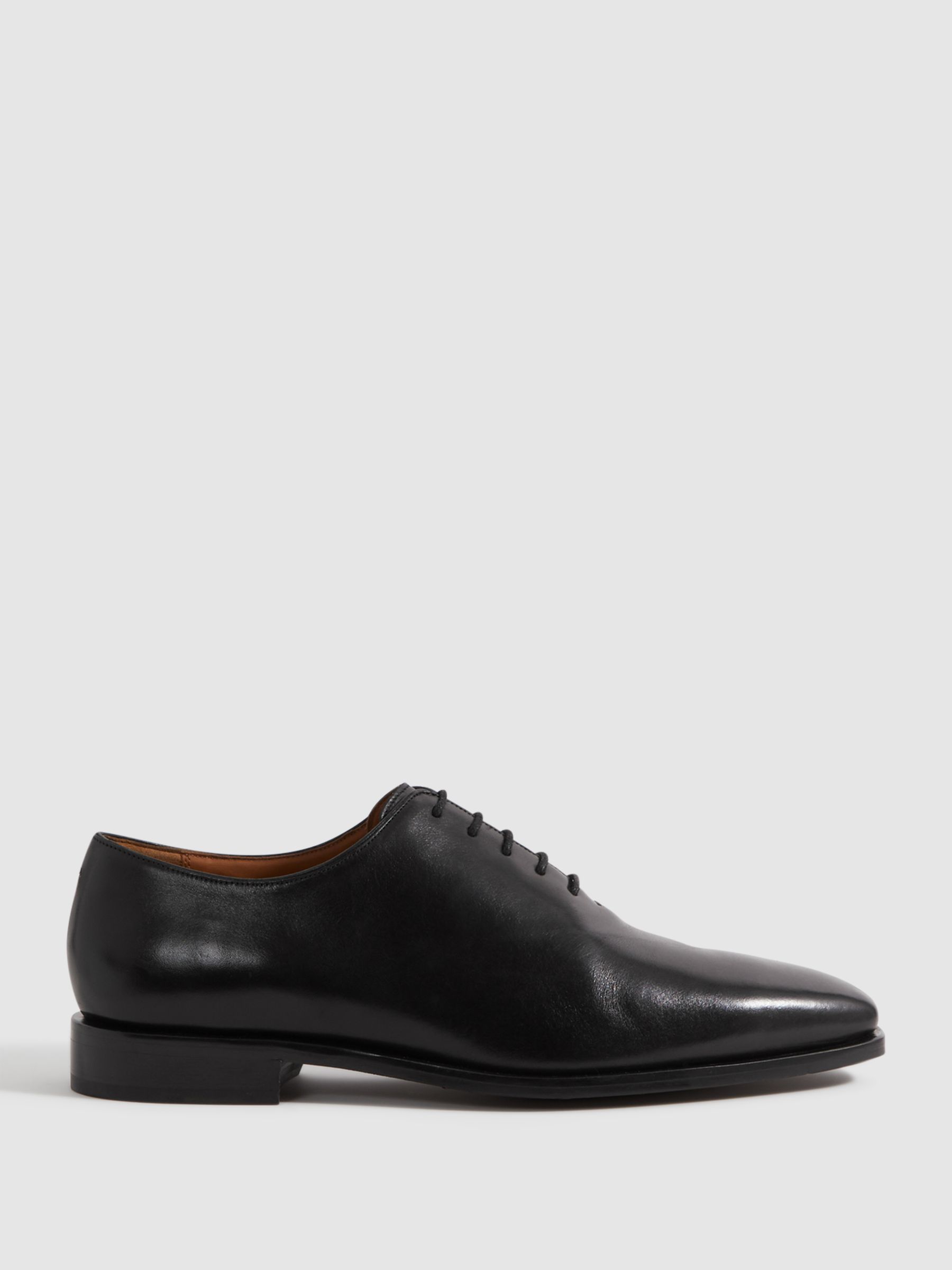 Leather Lace-Up Shoes in Black