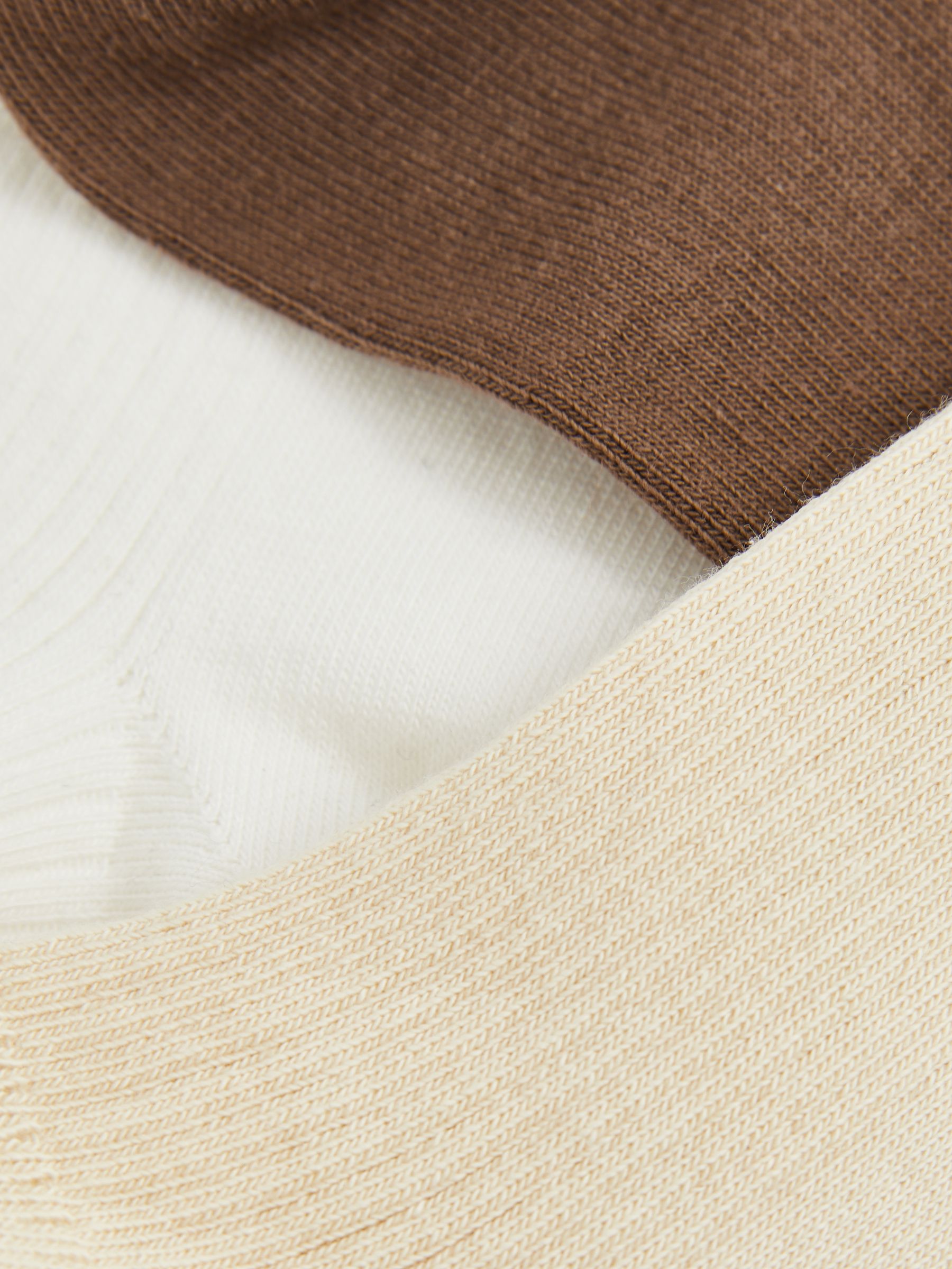 3 Pack of Trainer Socks in Chocolate/White