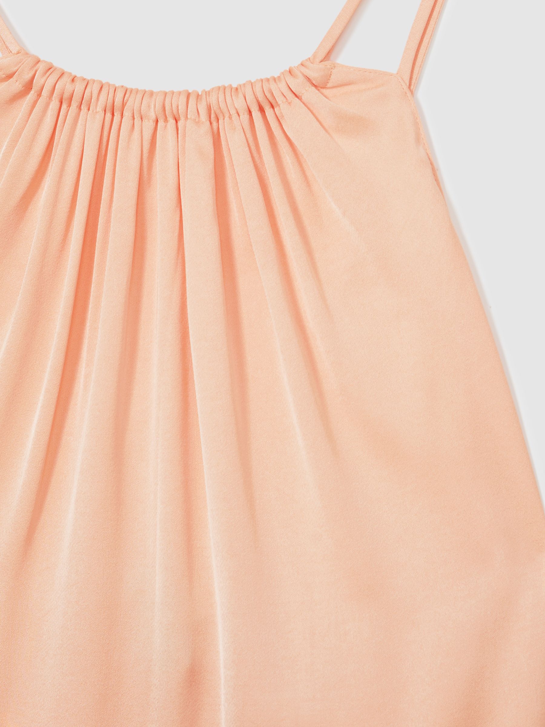 Satin Halterneck Maxi Dress in Peach