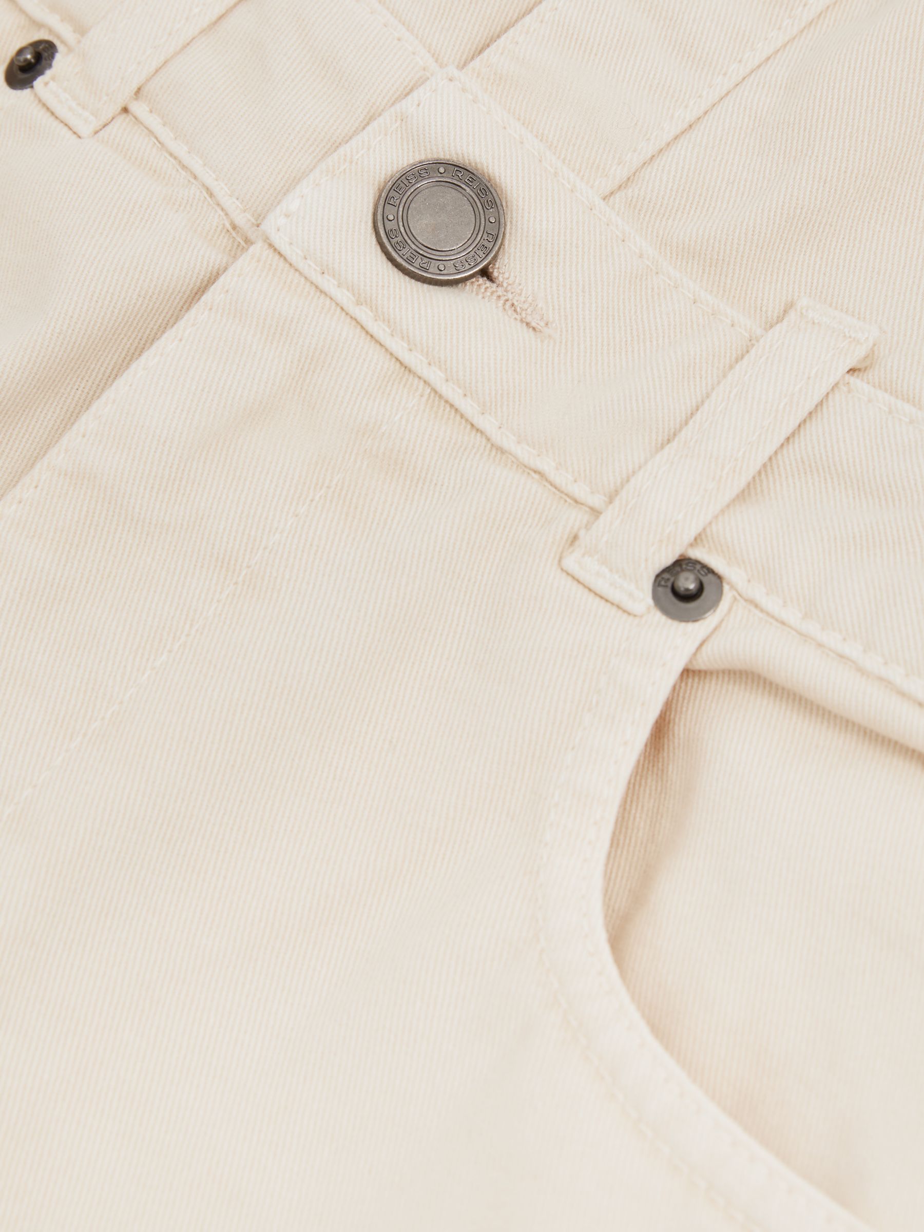 9-13 yrs Denim Wide Leg Jumpsuit in Ecru