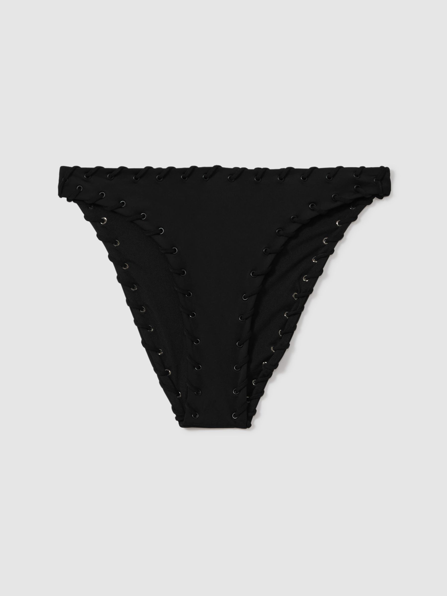 Good American Whip Stitch Bikini Bottoms in Black