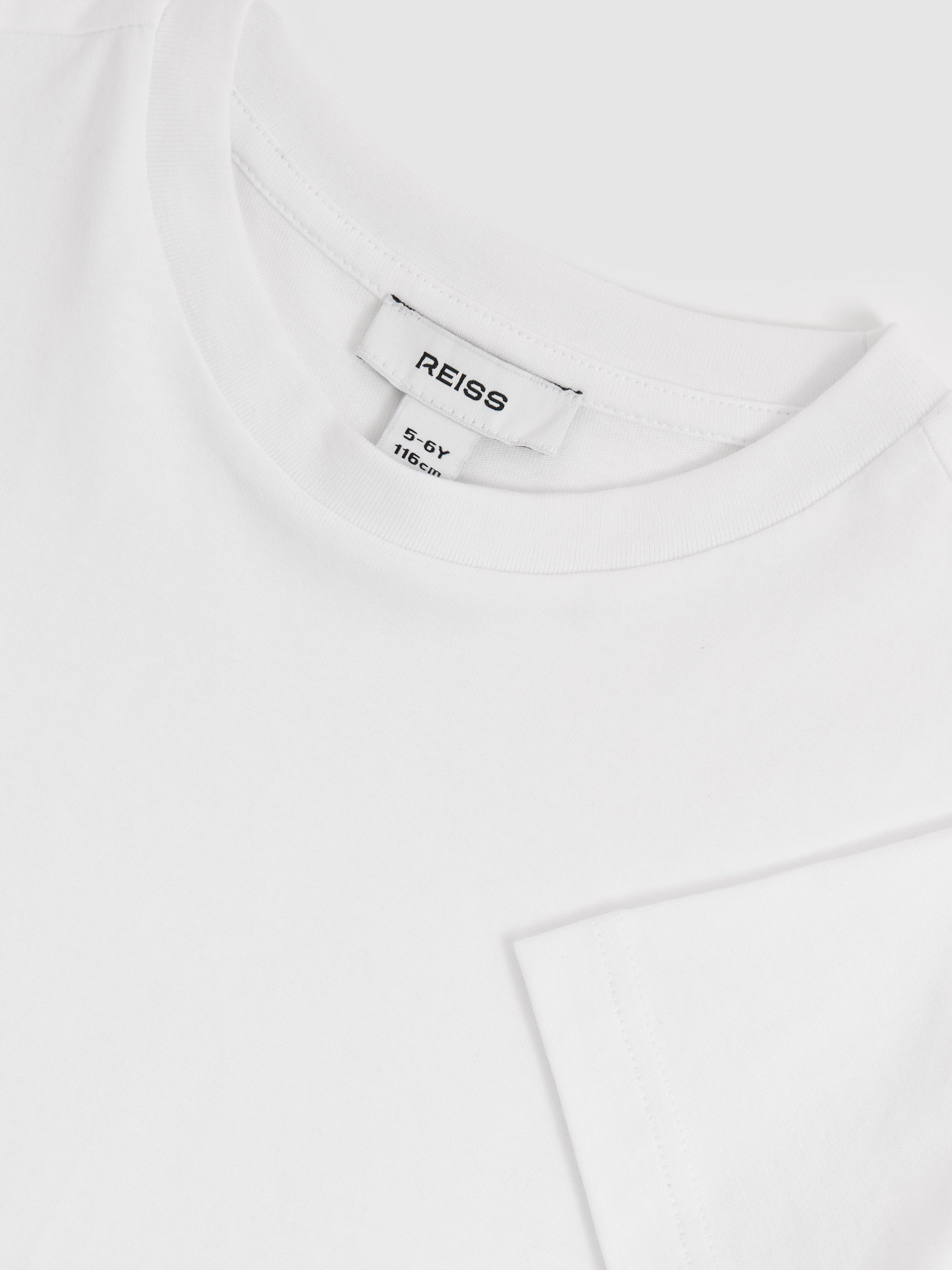 9-13 yrs Cotton Crew-Neck T-Shirt in White