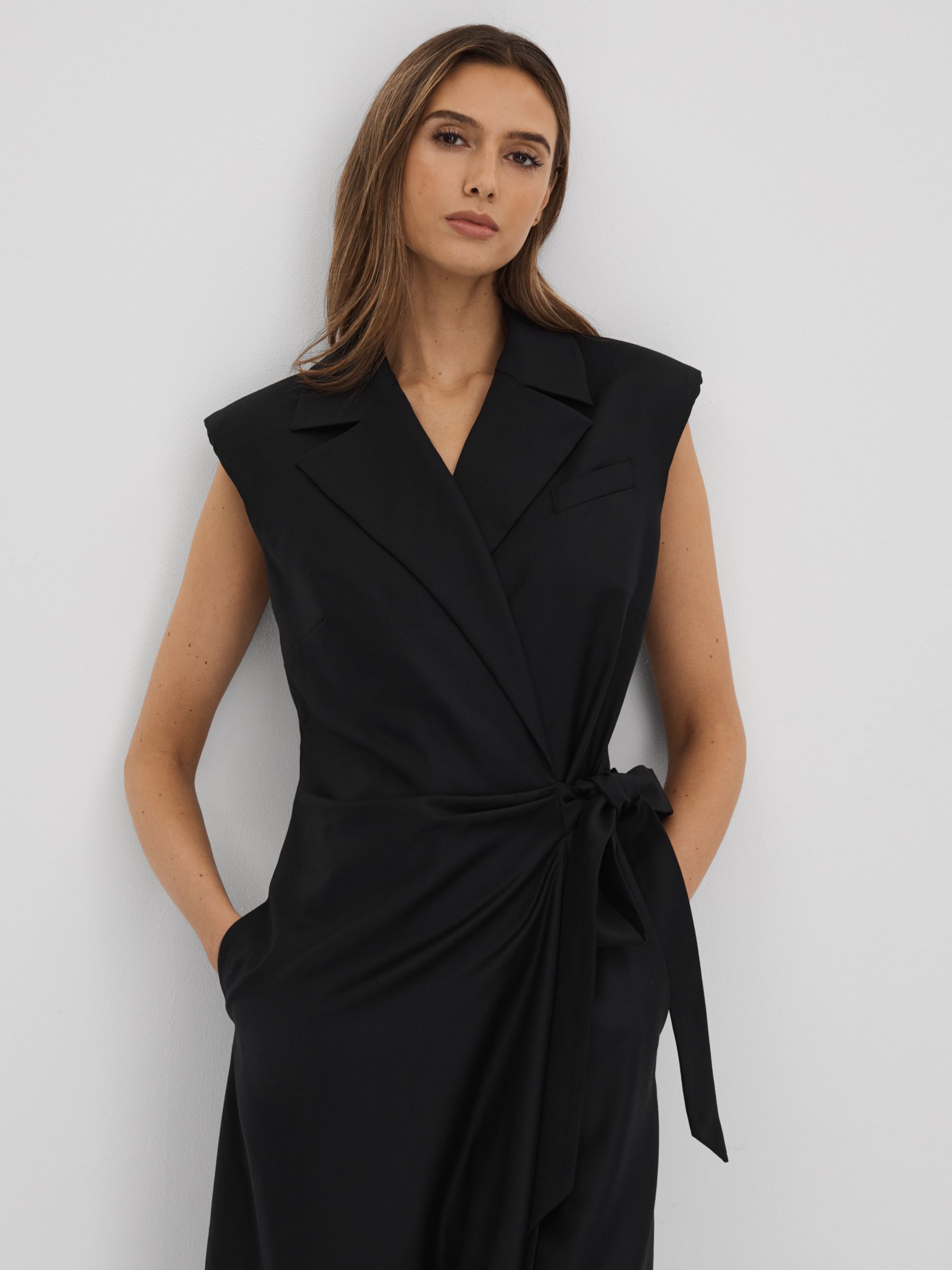 Anna Quan Wrap Front Maxi Dress in Black