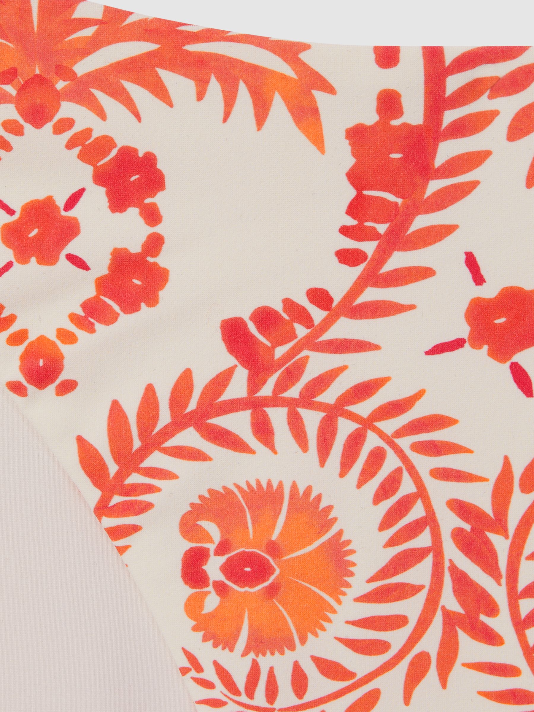 Printed Bikini Bottoms in Cream/Coral