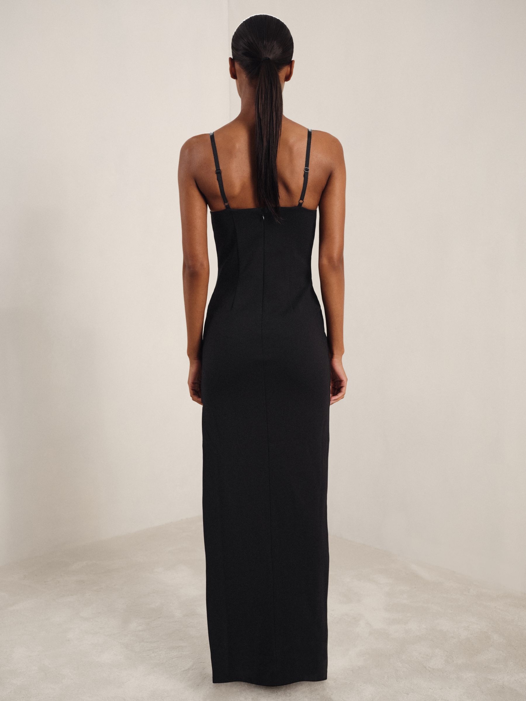 Good American Crystal-Trim Maxi Dress in Black