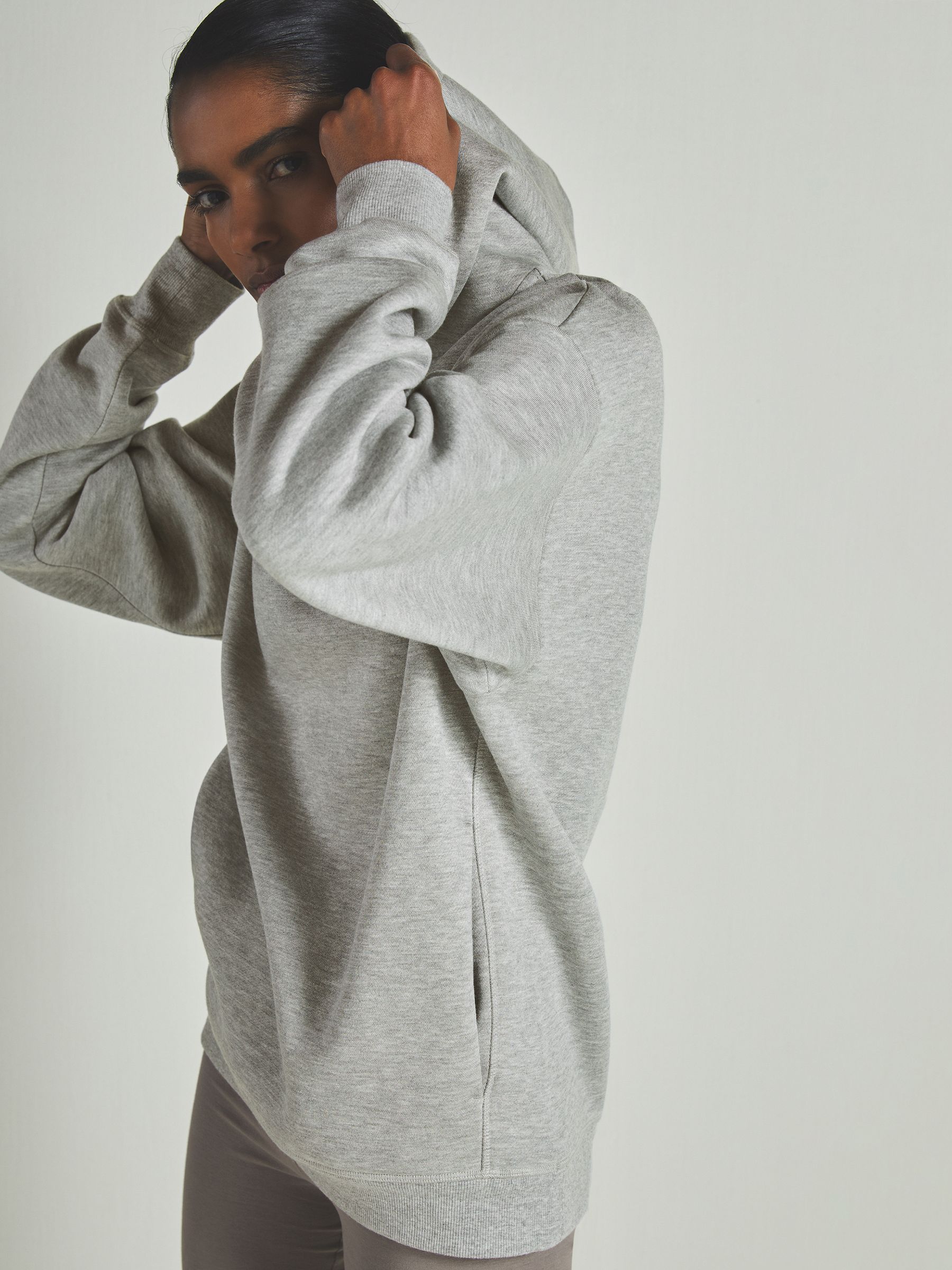 Reiss | Les 100 Ciels Modal-Blend Jersey Hoodie in Grey