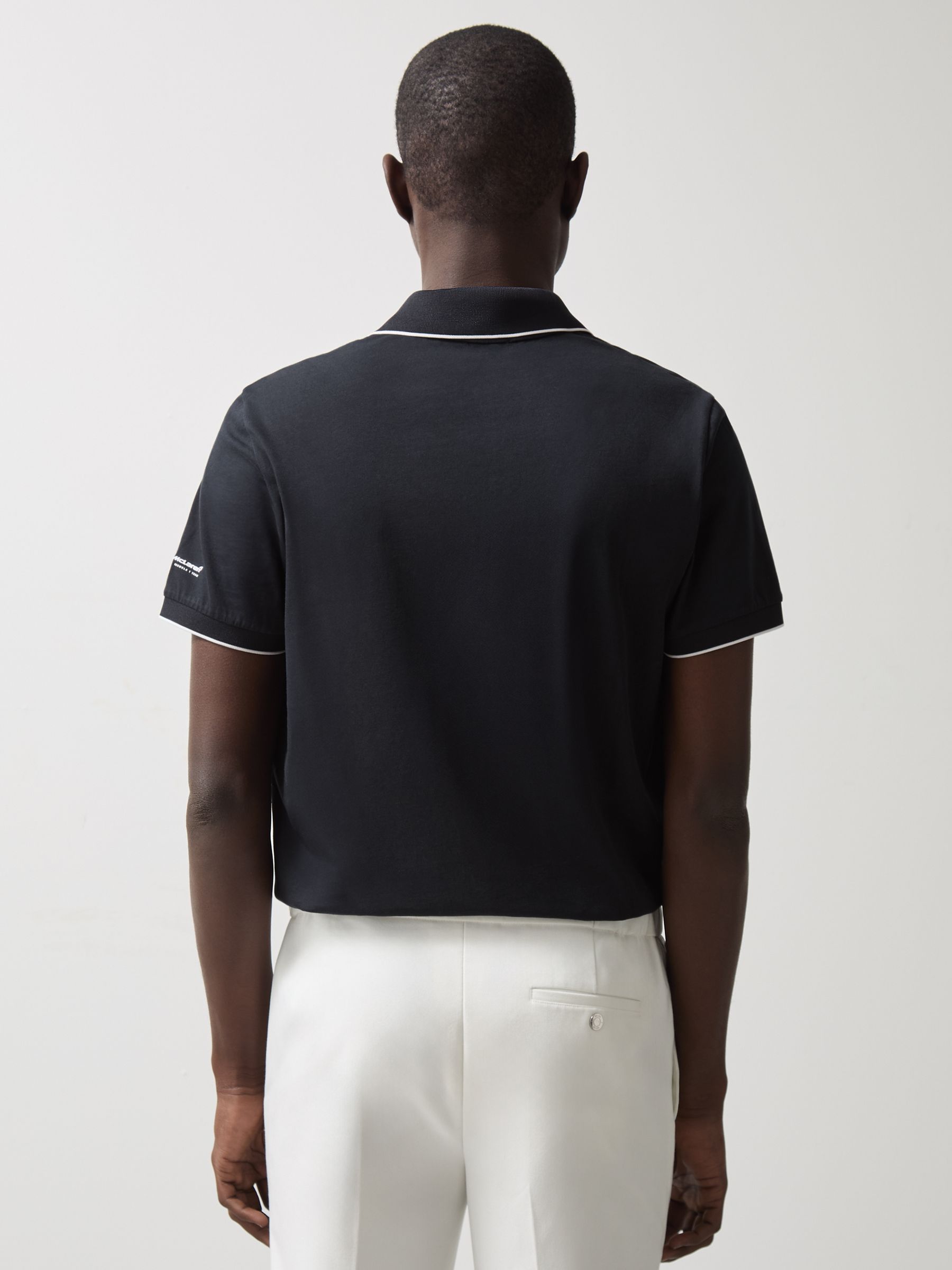 McLaren F1 Team Cotton Polo Shirt in Navy