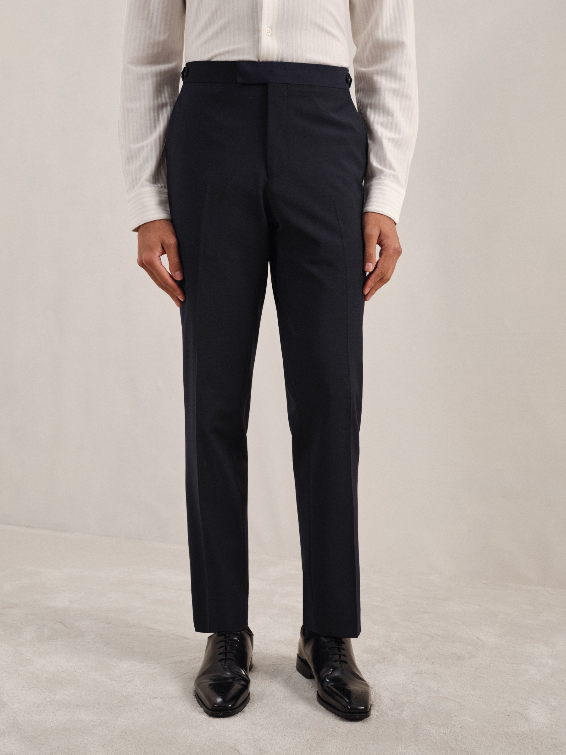 Regular-Fit Wool-Blend Suit Trousers in Blue