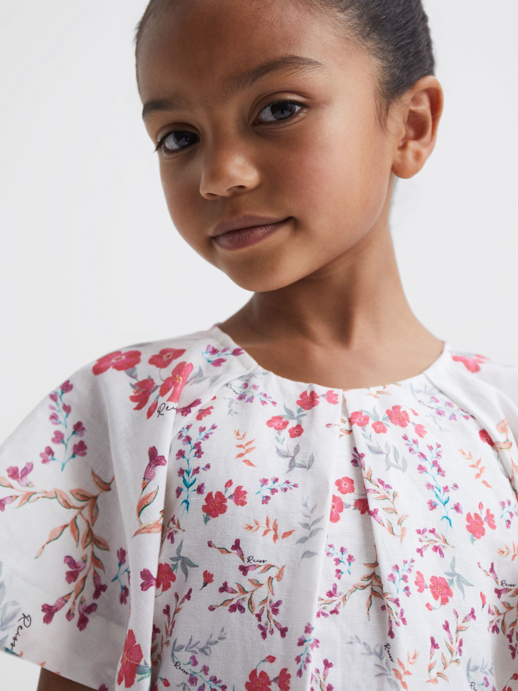 4-9 yrs Print Midi Dress in Multi