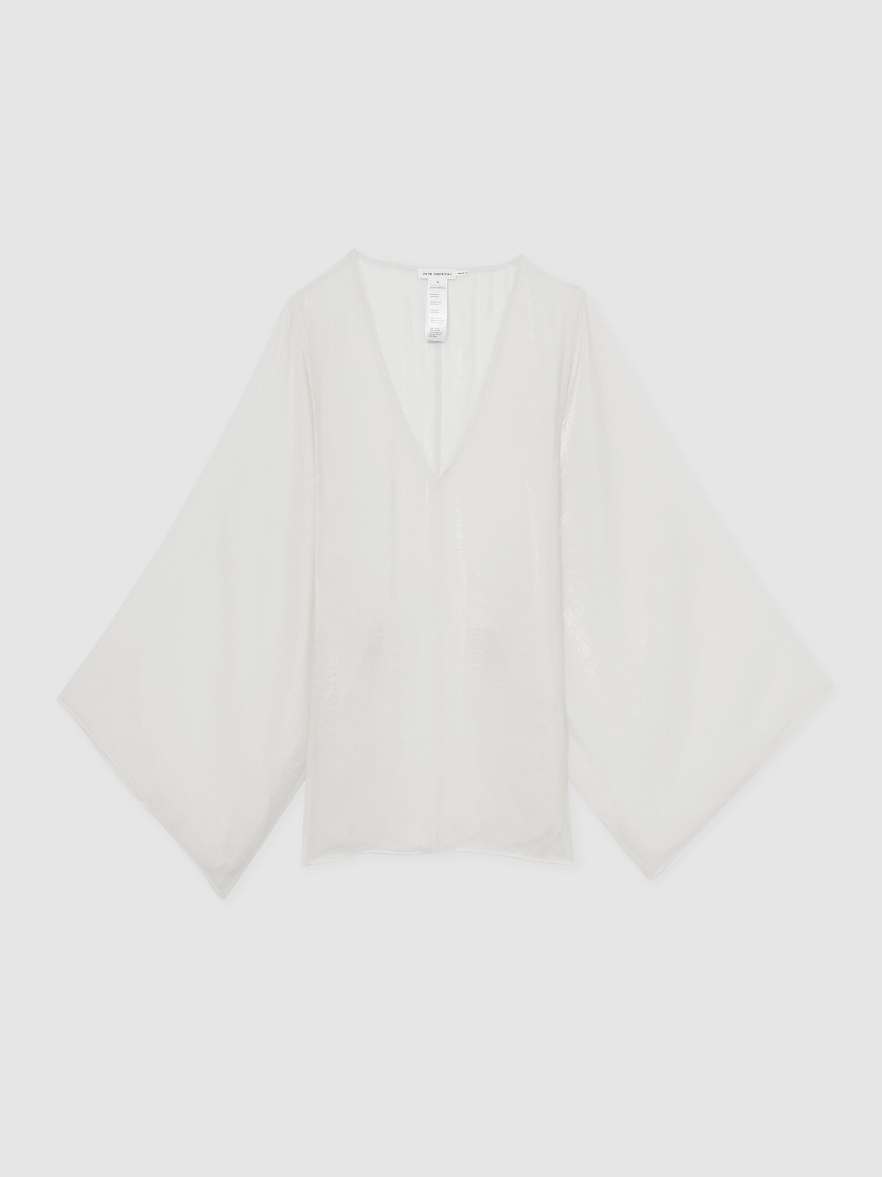 Good American Tencel-Blend Beach Cover-Up in White