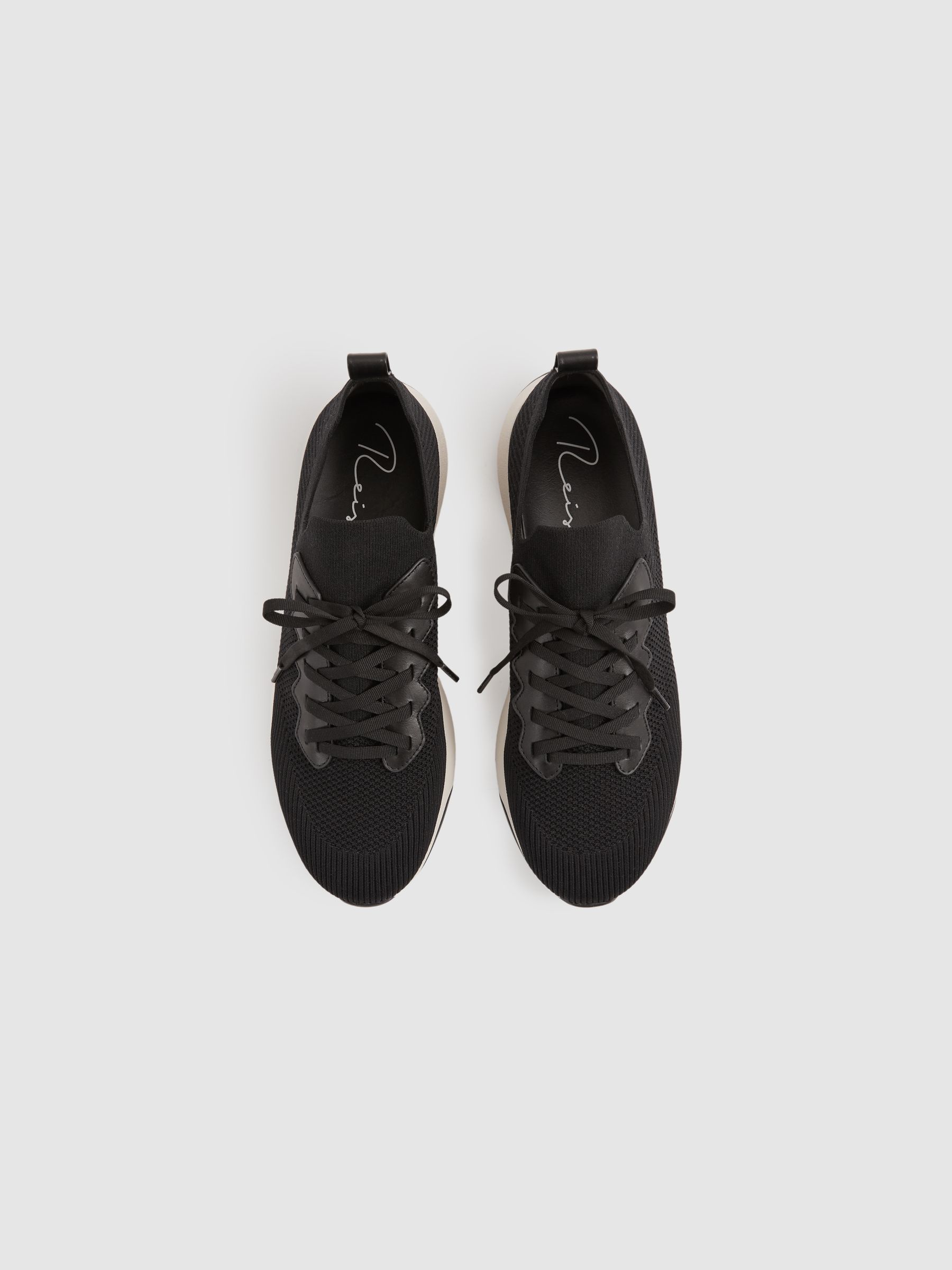 Hybrid Knit Trainers in Black