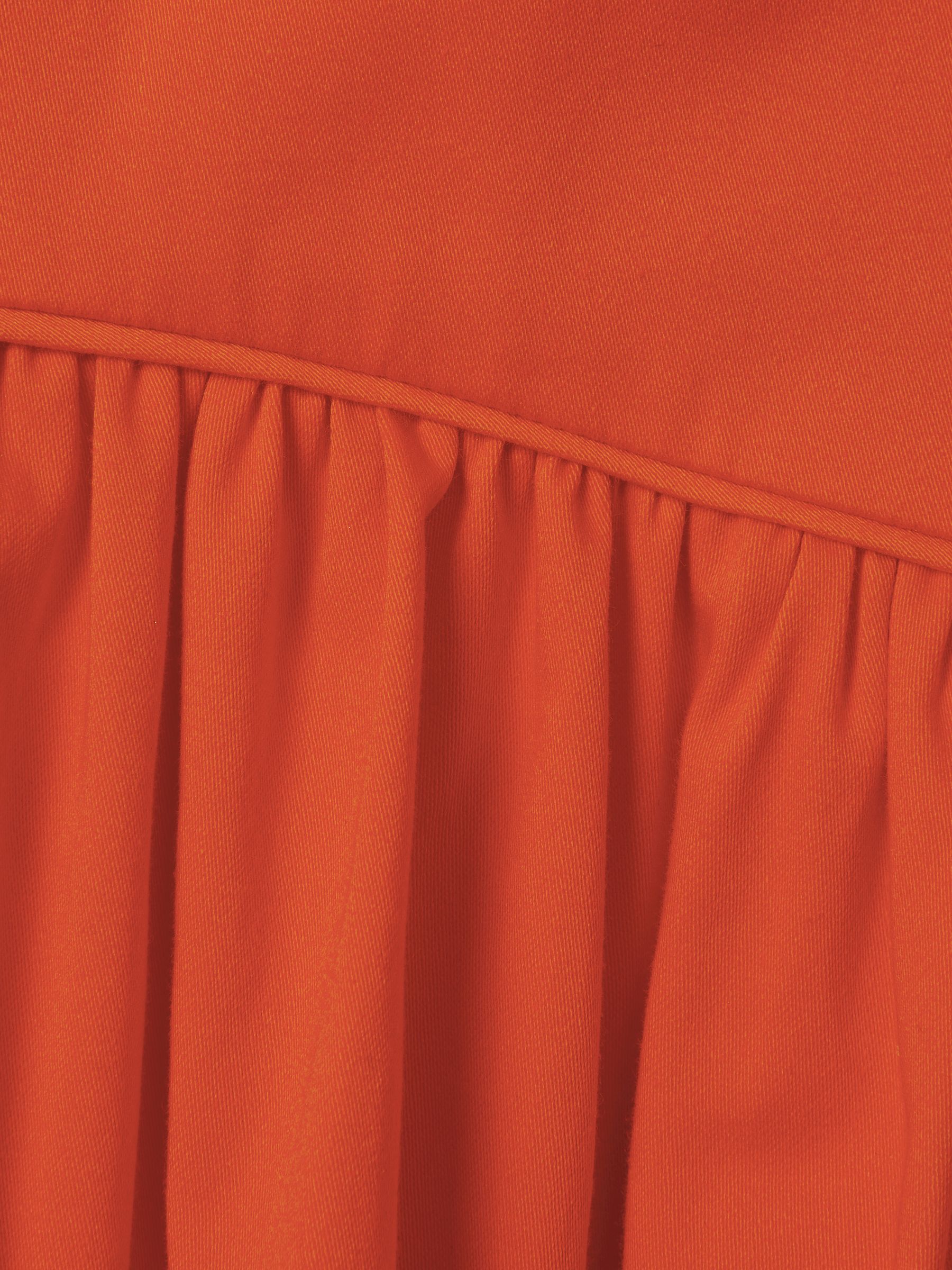 Florere Side Tie Midi Dress in Deep Coral