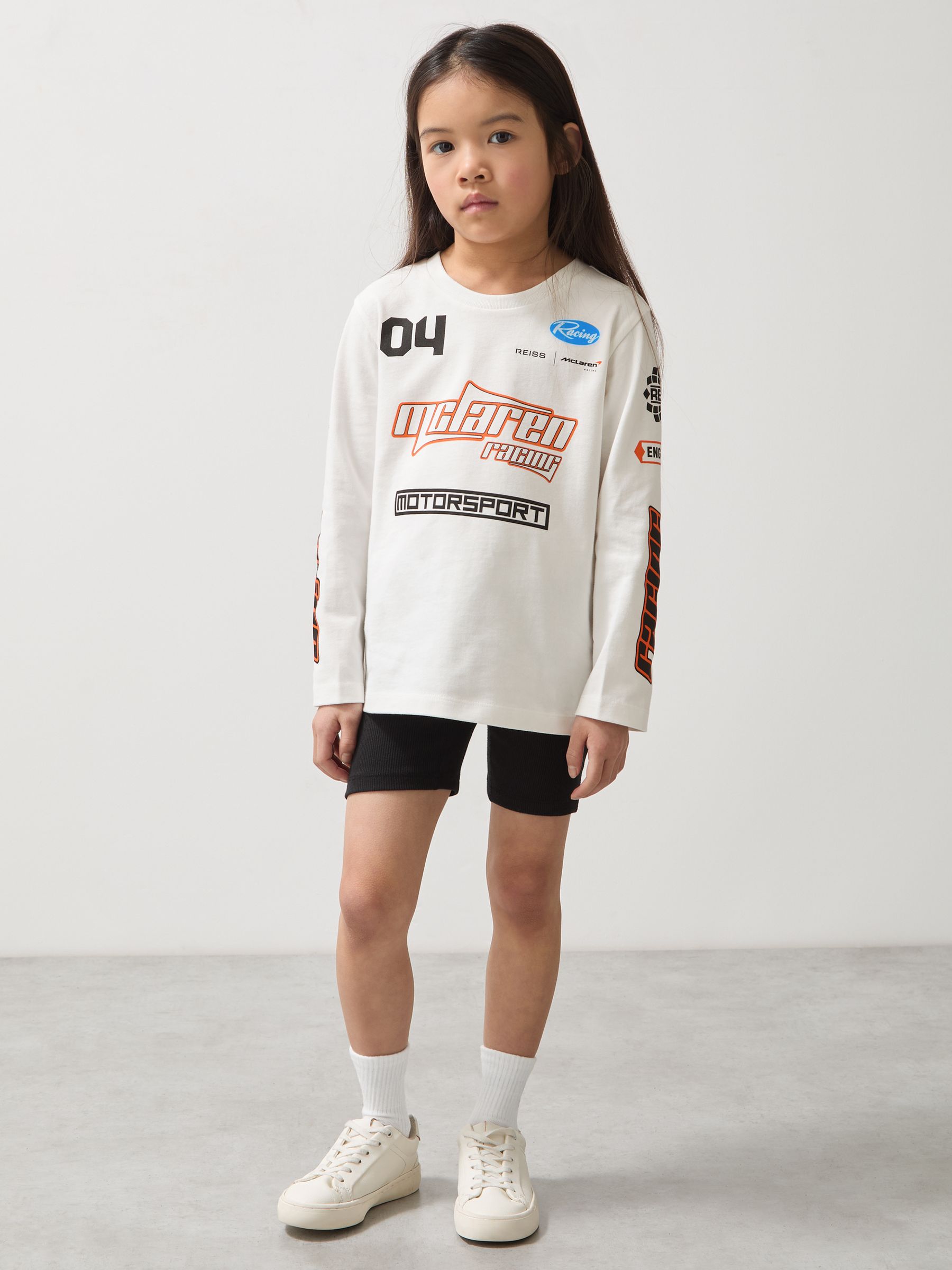 9-13 yrs McLaren F1 Team Cotton Logo T-Shirt Unisex Fit in White