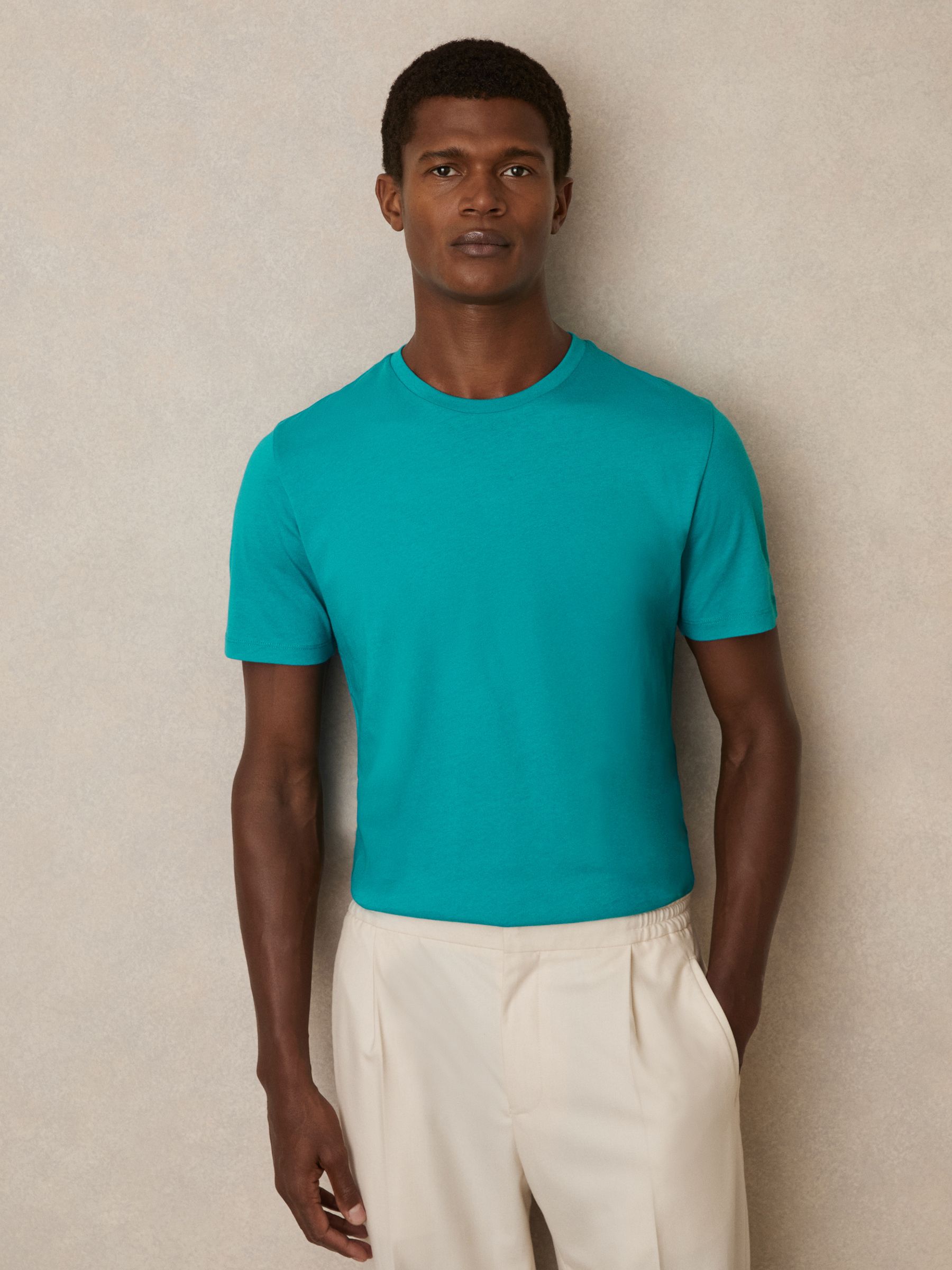 Crew Neck T-Shirt in Seafoam