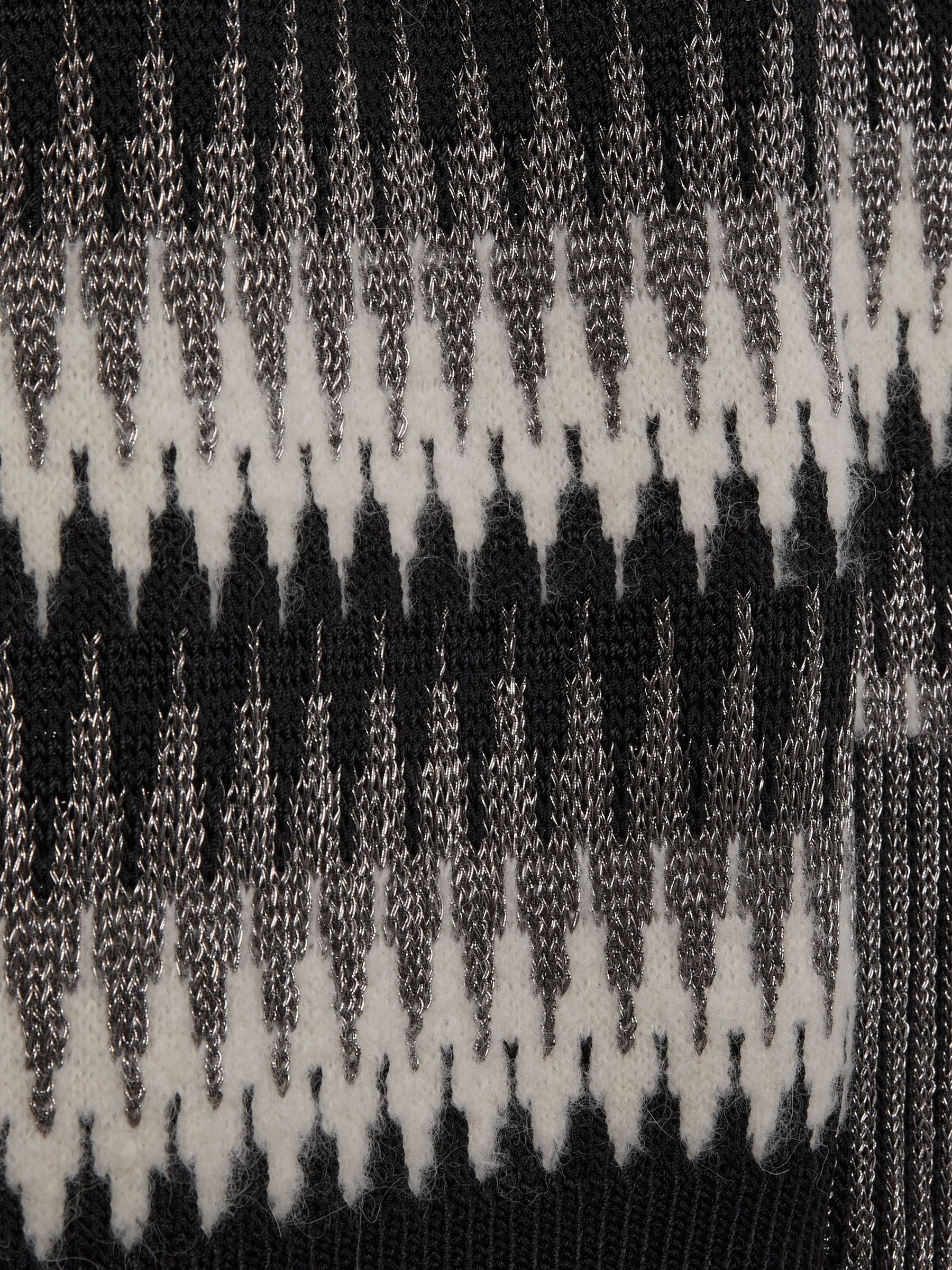 Glitter Jumper with Alpaca in Black/White