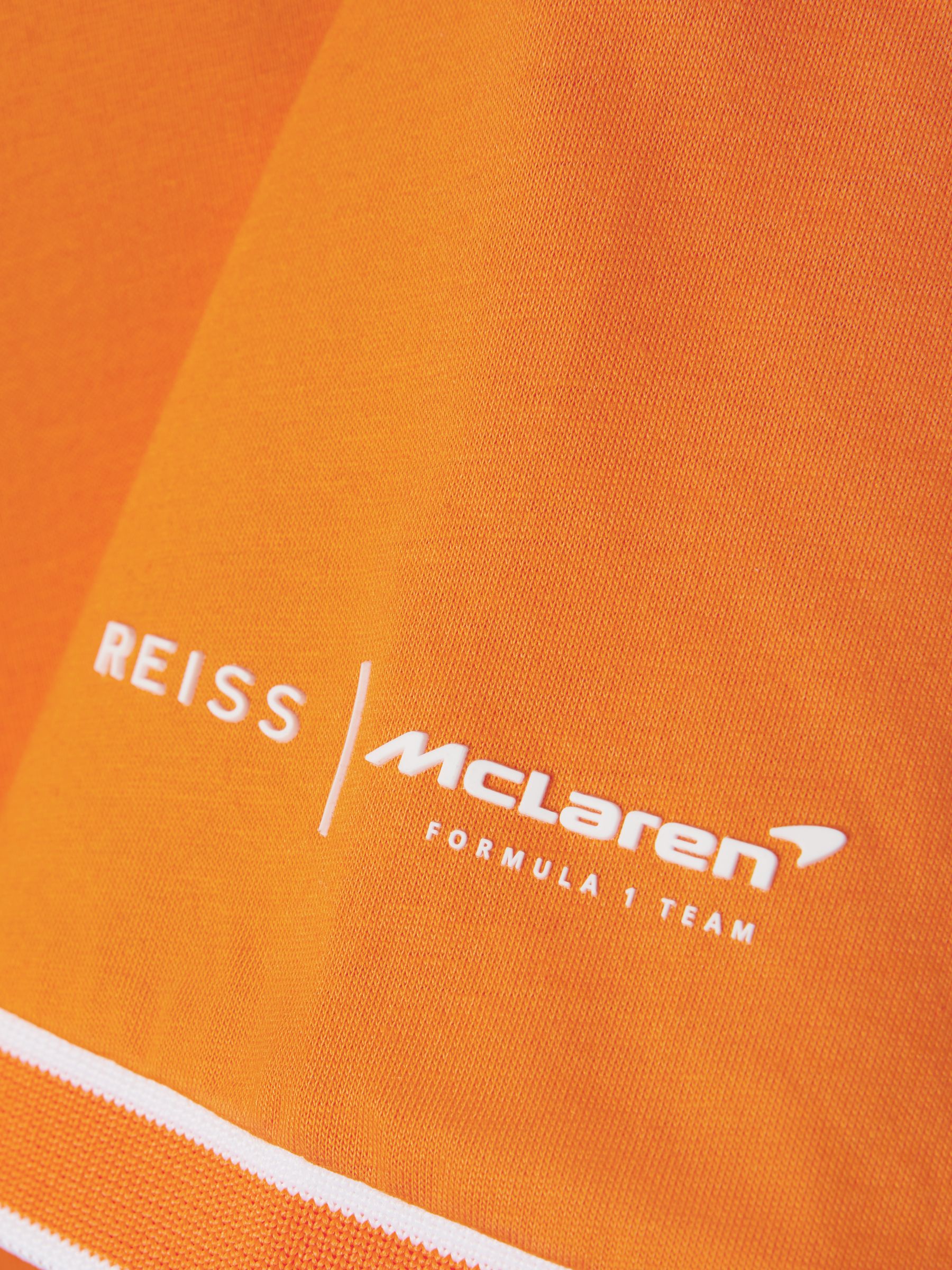 McLaren F1 Mercerised Cotton Polo Shirt in Papaya