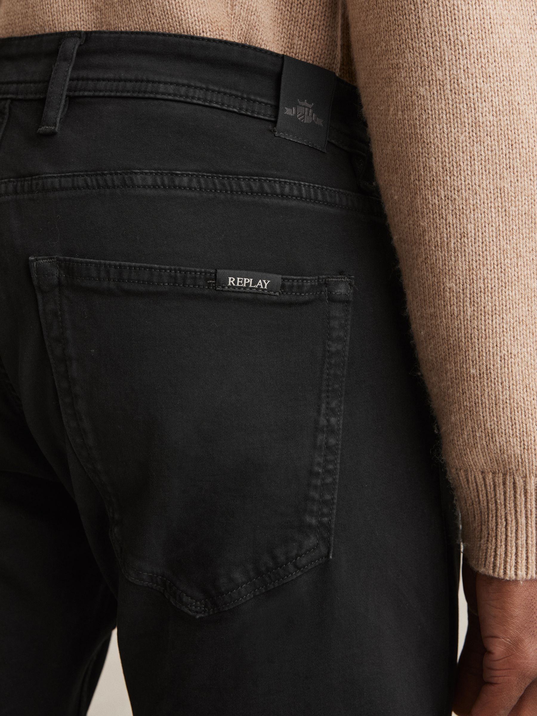 Replay Straight-Leg Jeans in Black