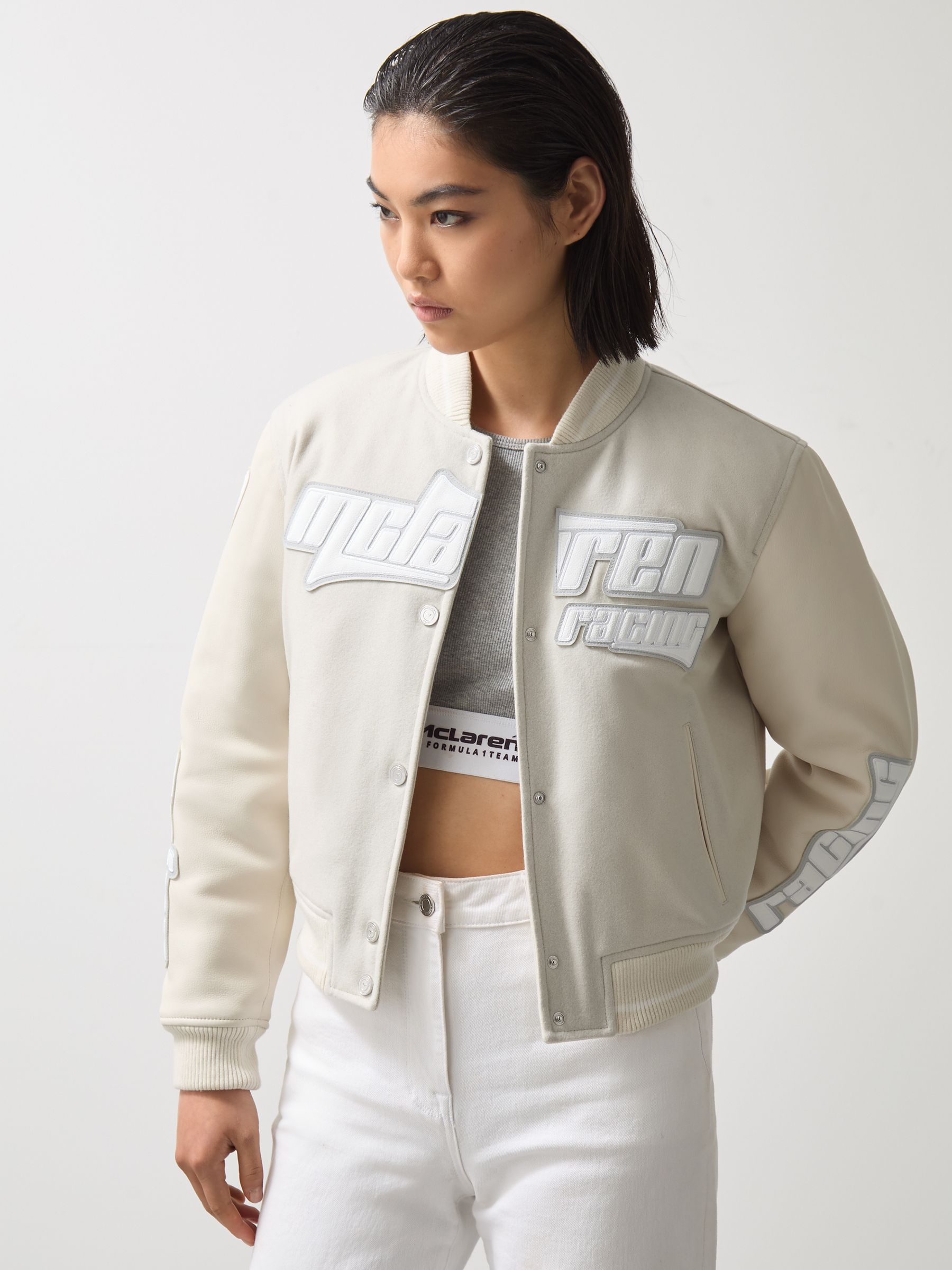 McLaren F1 Team Bomber Jacket in Off White