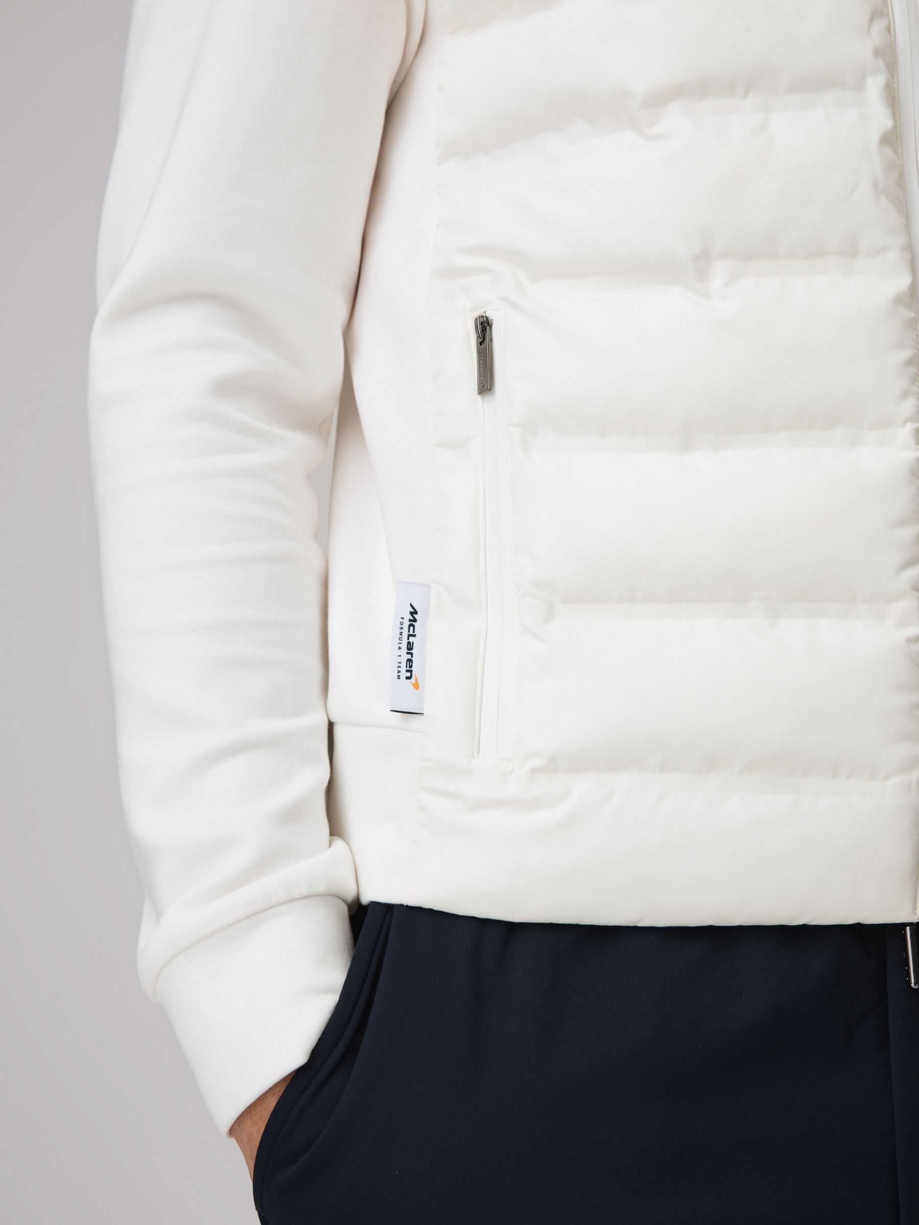 McLaren F1 Hybrid Quilt and Jersey Jacket in White