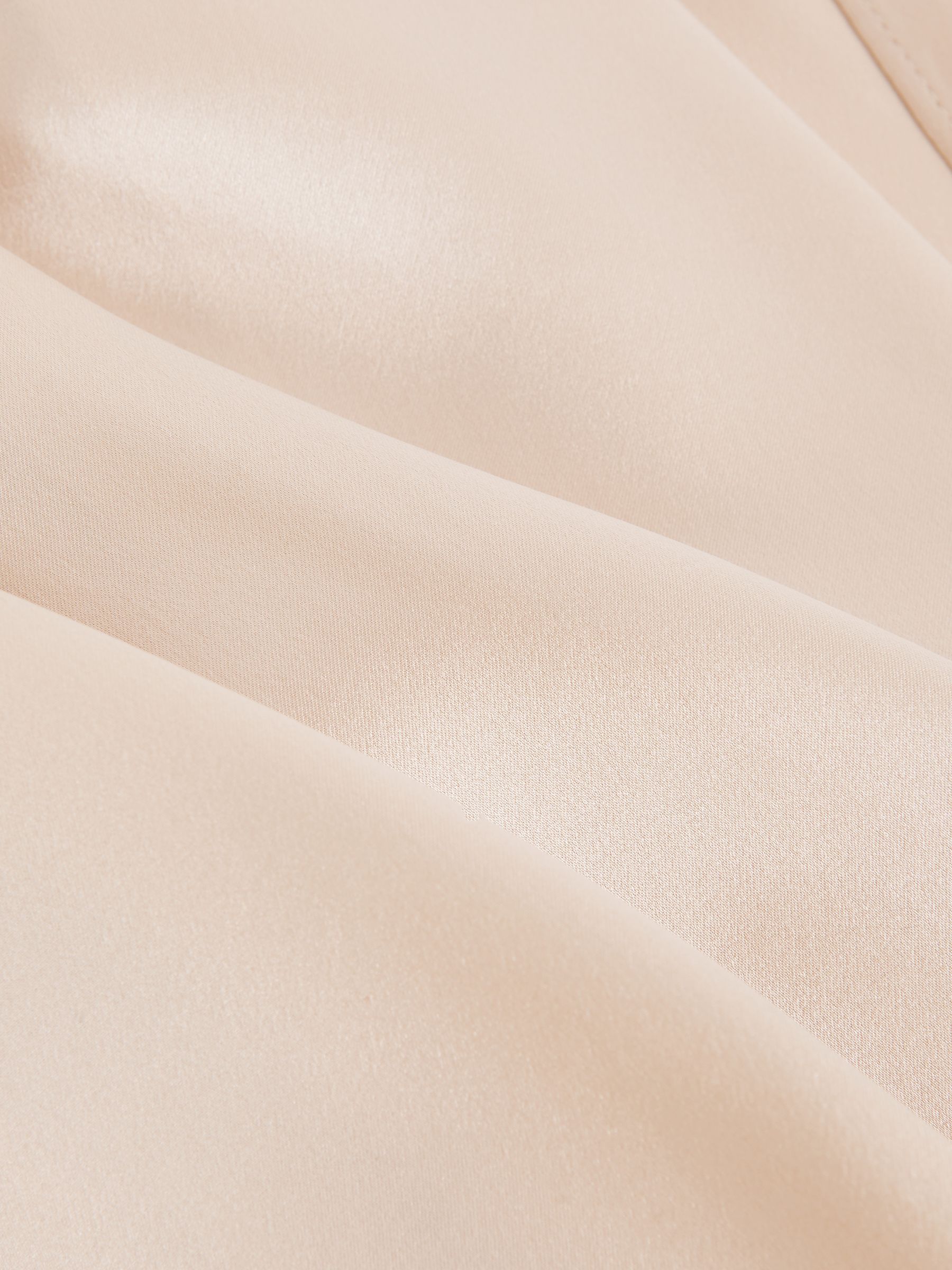 Silk Draped Sleeveless Top in Champagne Neutral