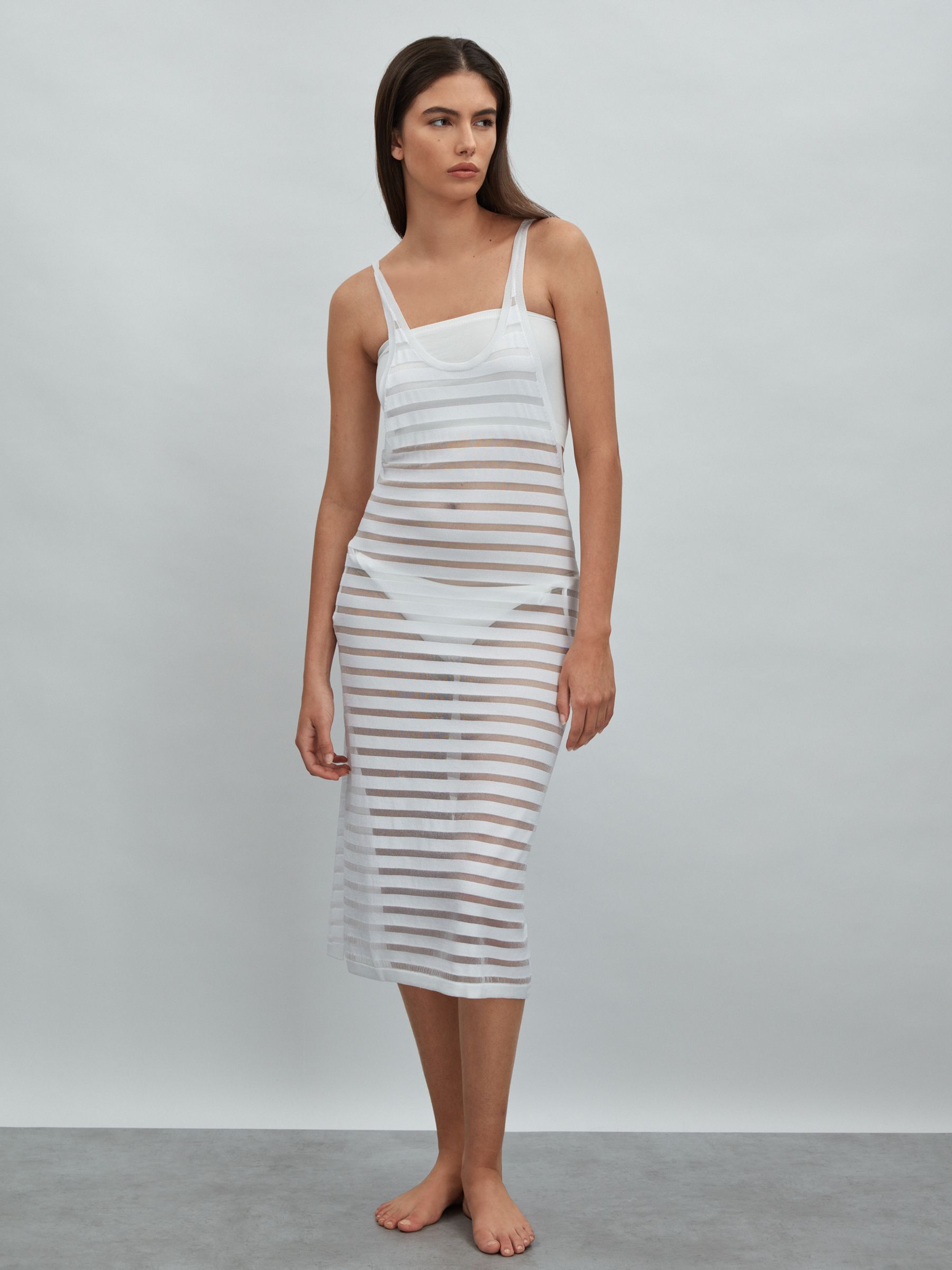 Calvin Klein Underwear Knitted Midi Dress in White